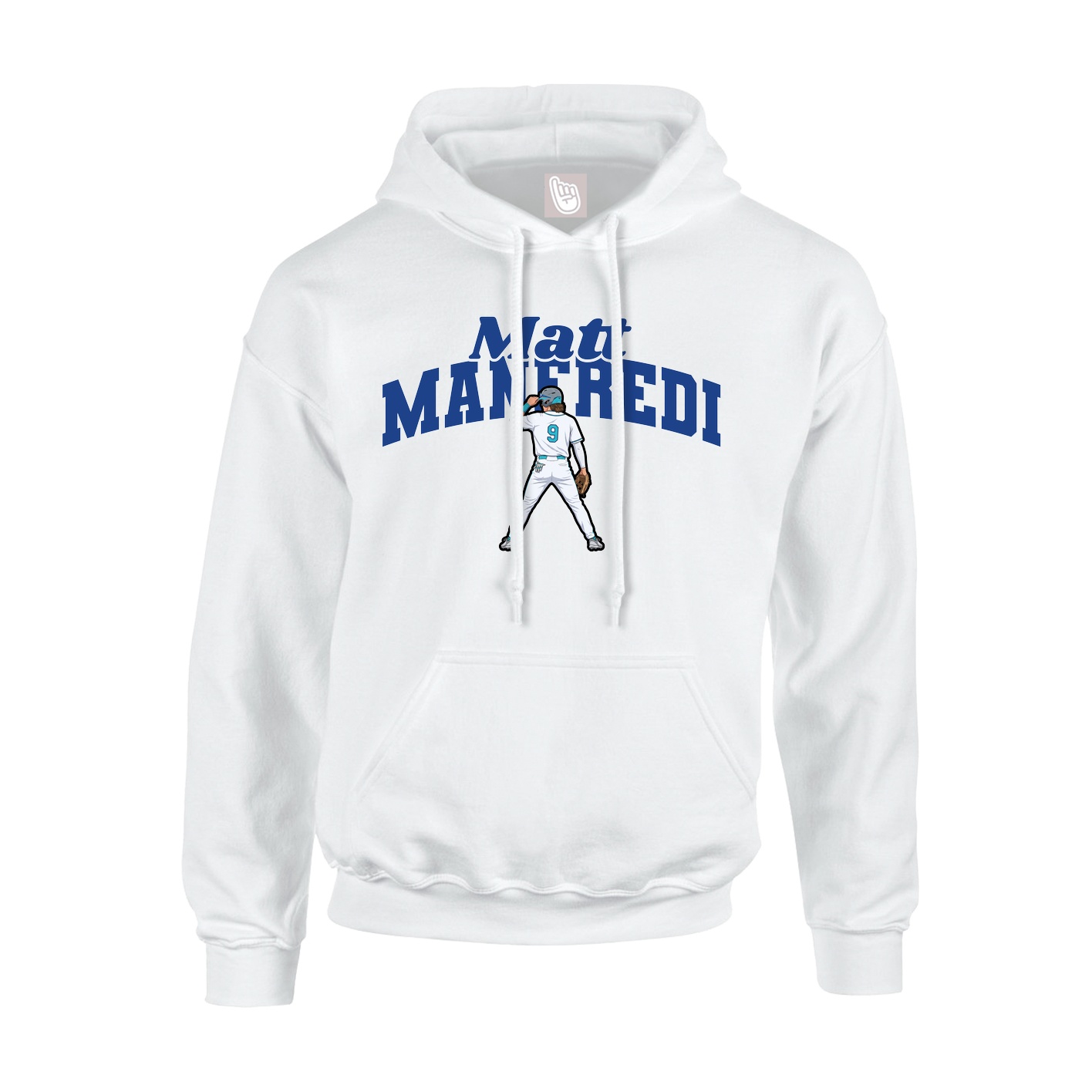 Youth Hoodie — Signature Arch in White
