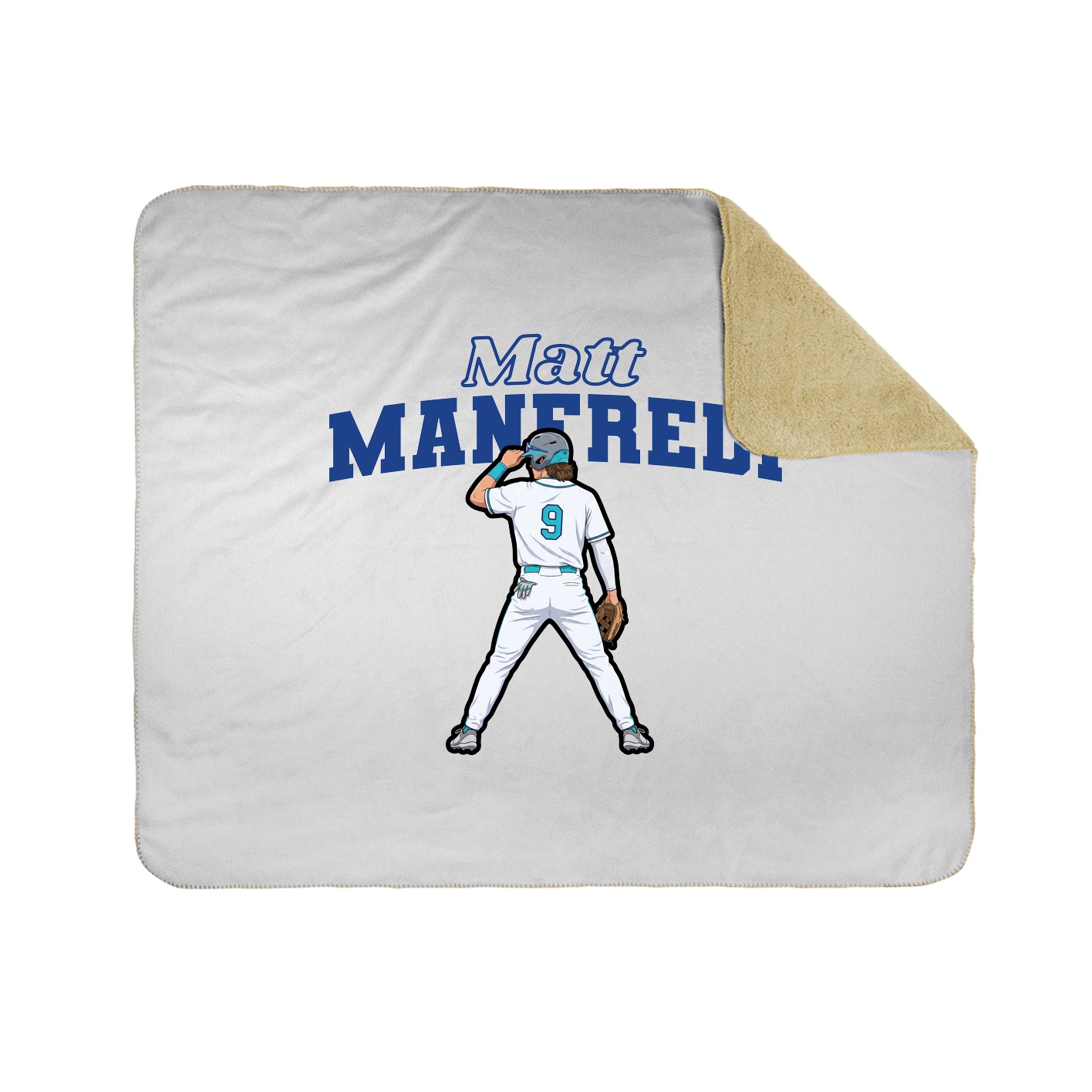 Throw Blanket — Name Arch in White