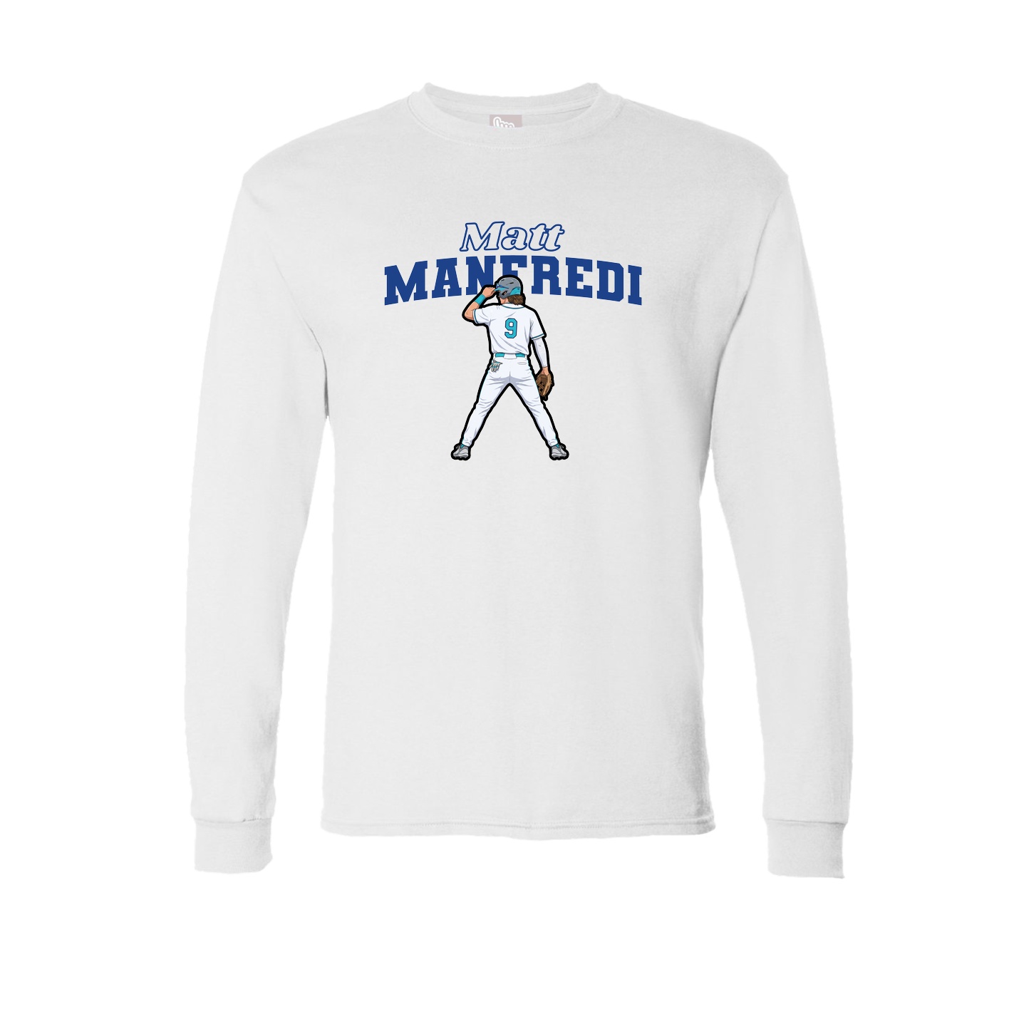 Long Sleeve Tee — Name Arch in White