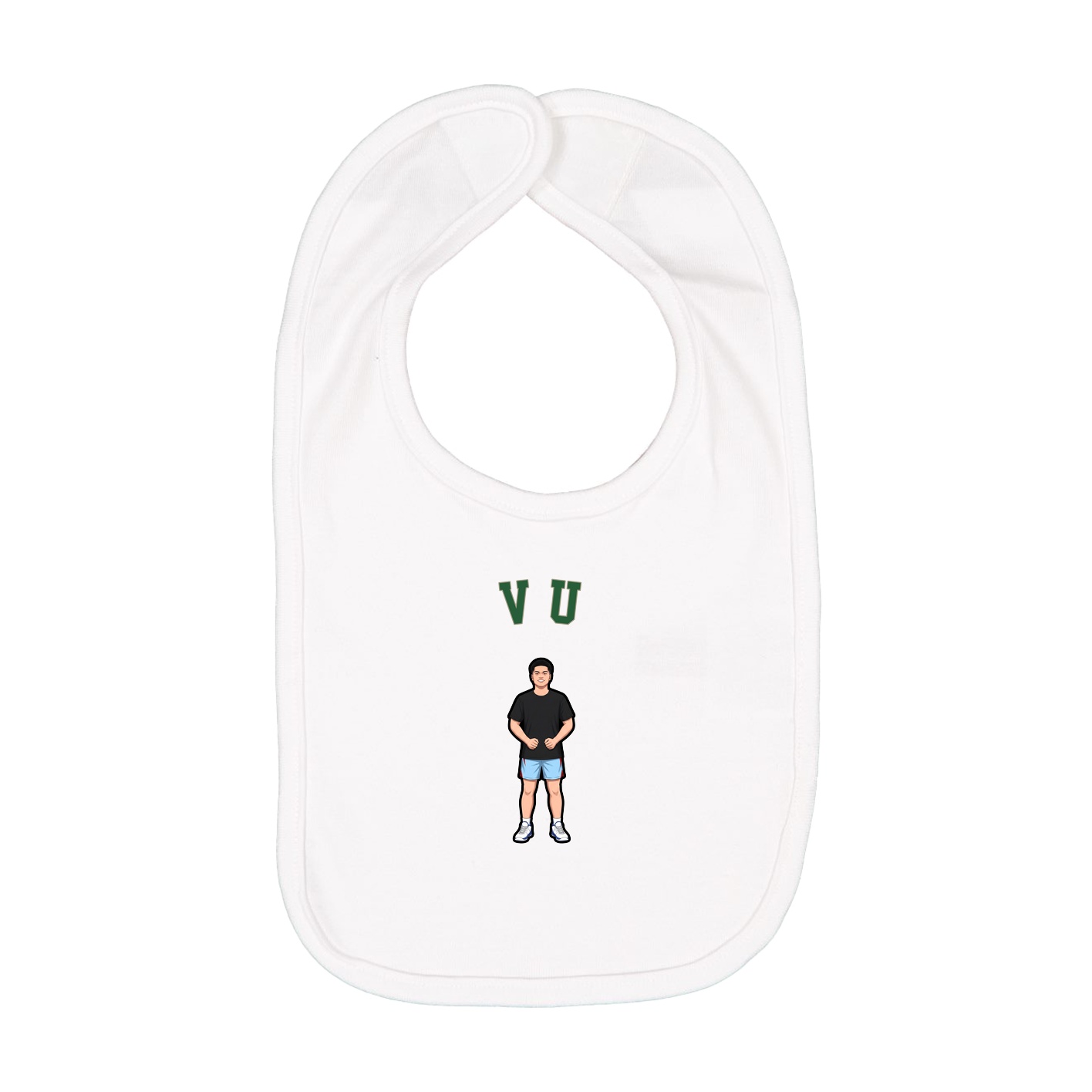 Infant Bib — Shirsey Arch in White
