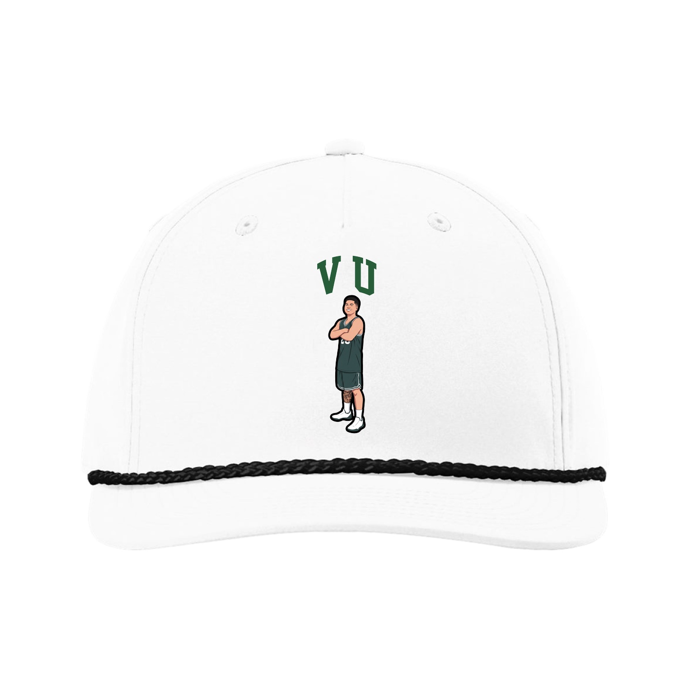 Five-Panel Classic Rope Cap — Shirsey in White