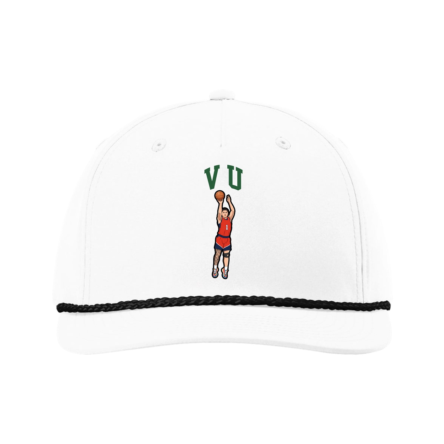 Five-Panel Classic Rope Cap — Shirsey in White