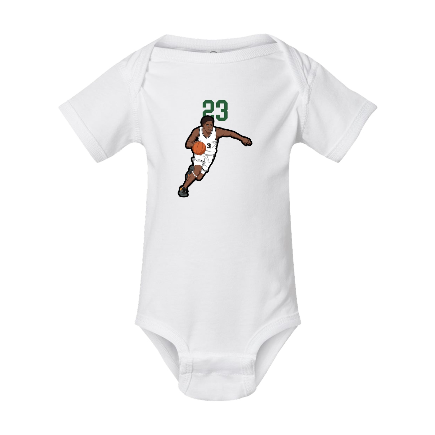 Baby Onesie — Number Top in White