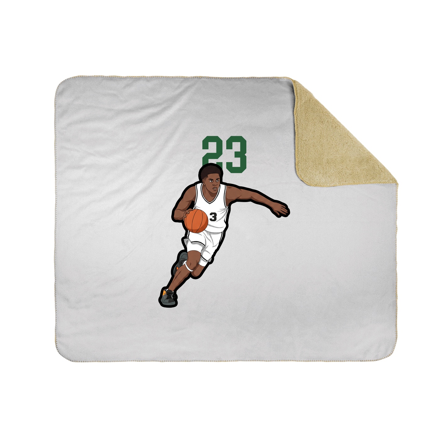Throw Blanket — Number Top in White
