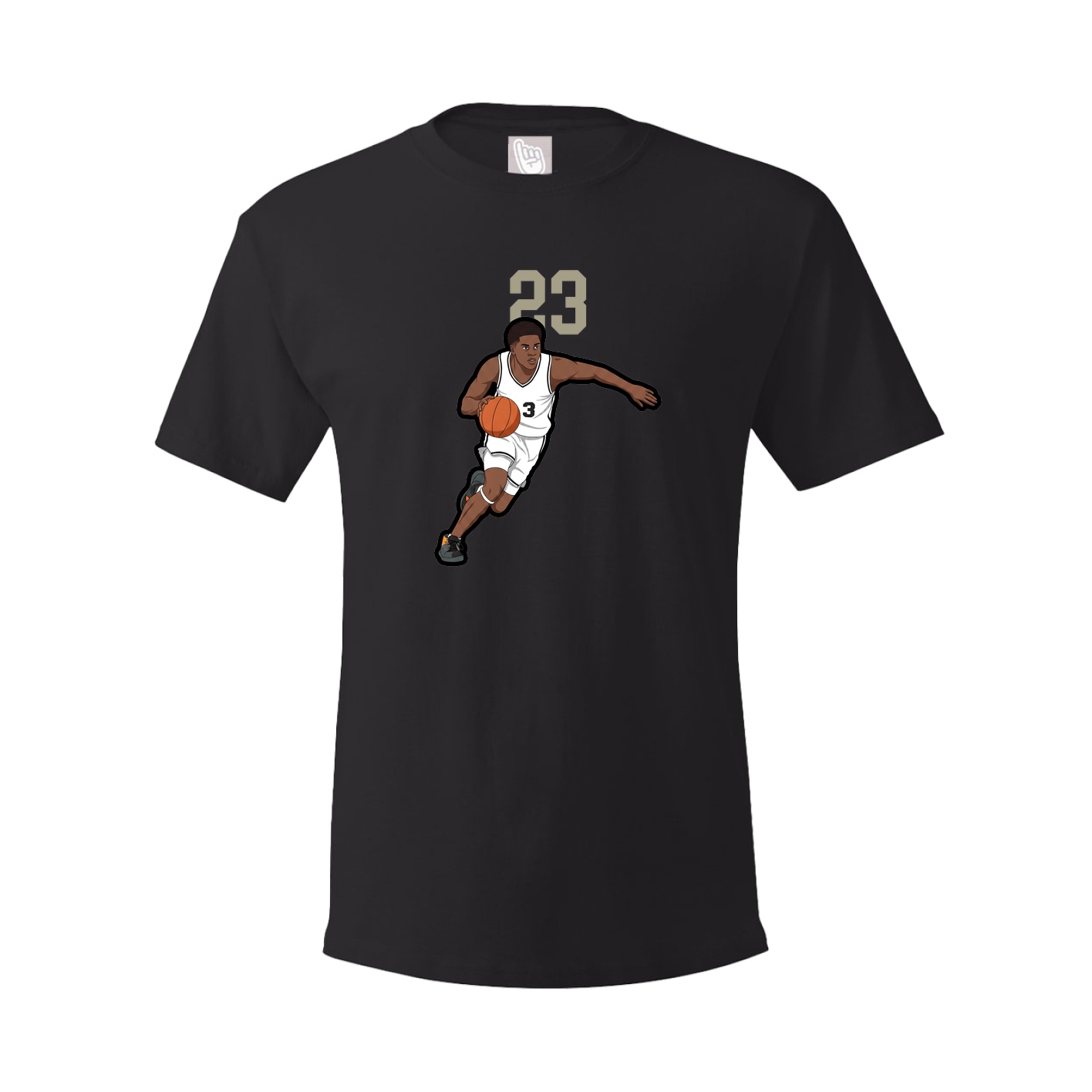 Youth Tee — Number Top in Black