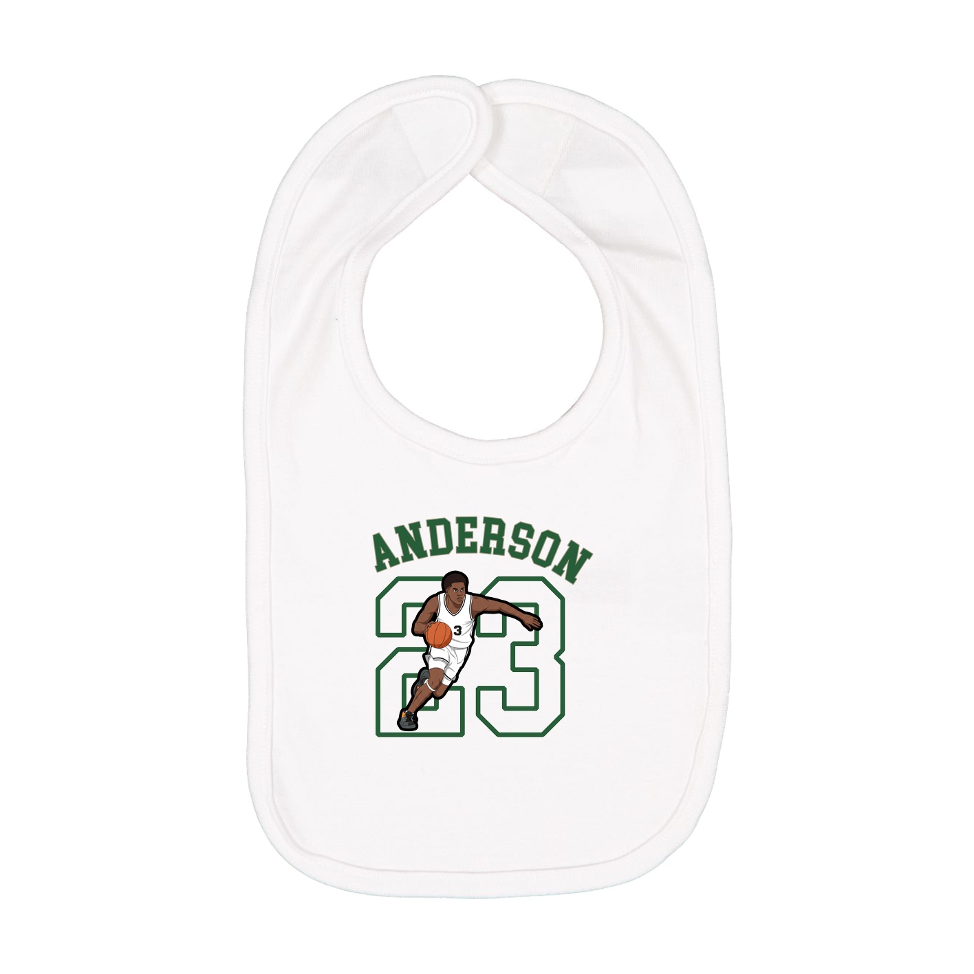 Infant Bib — Shirsey Arch in White
