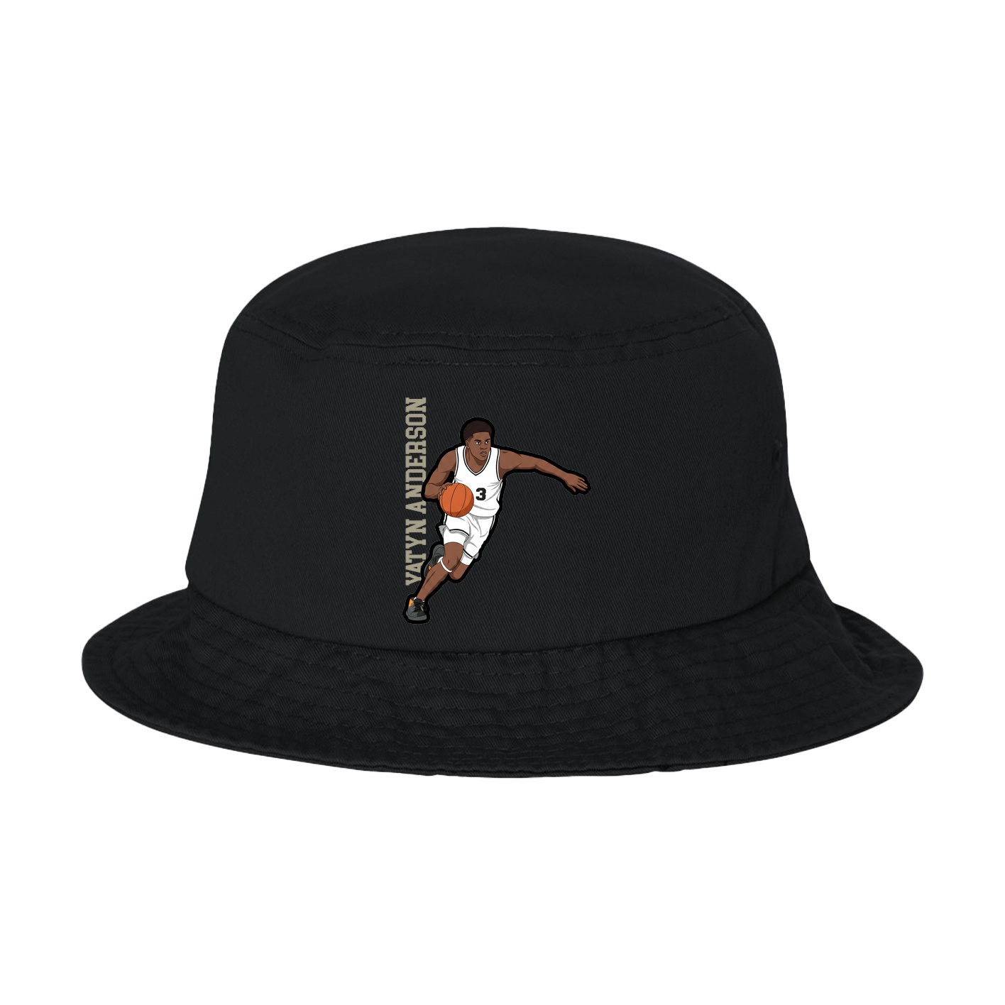 Bucket Cap — Name Vertical in Black