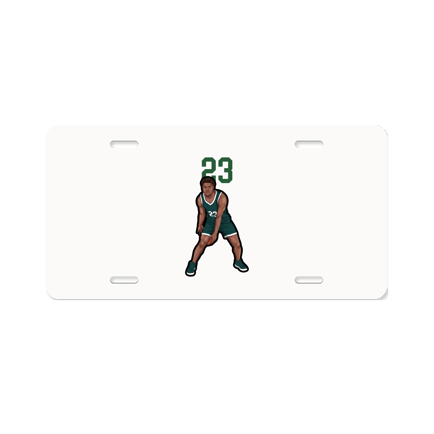 License Plate — Number Top in Classic