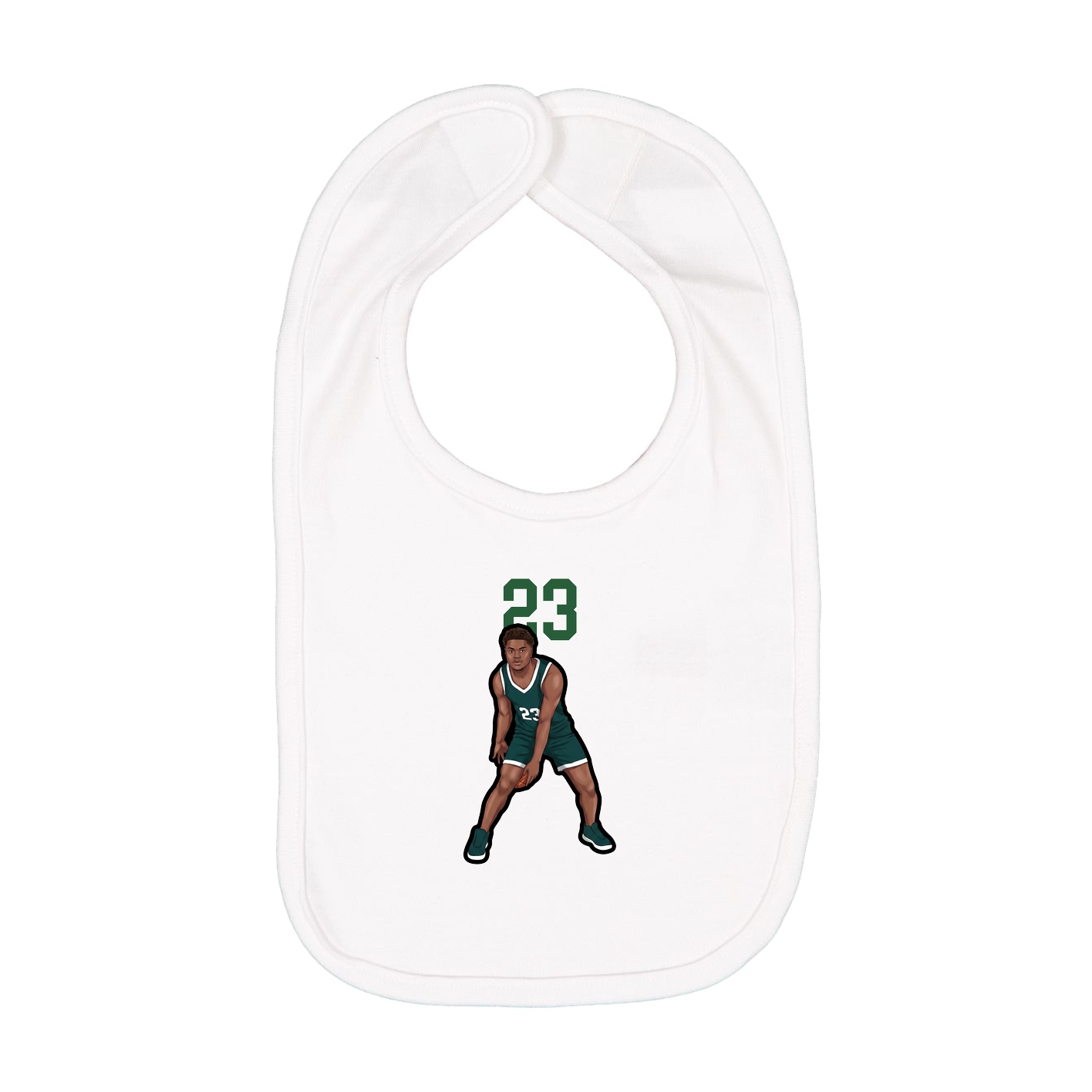 Infant Bib — Number Top in White