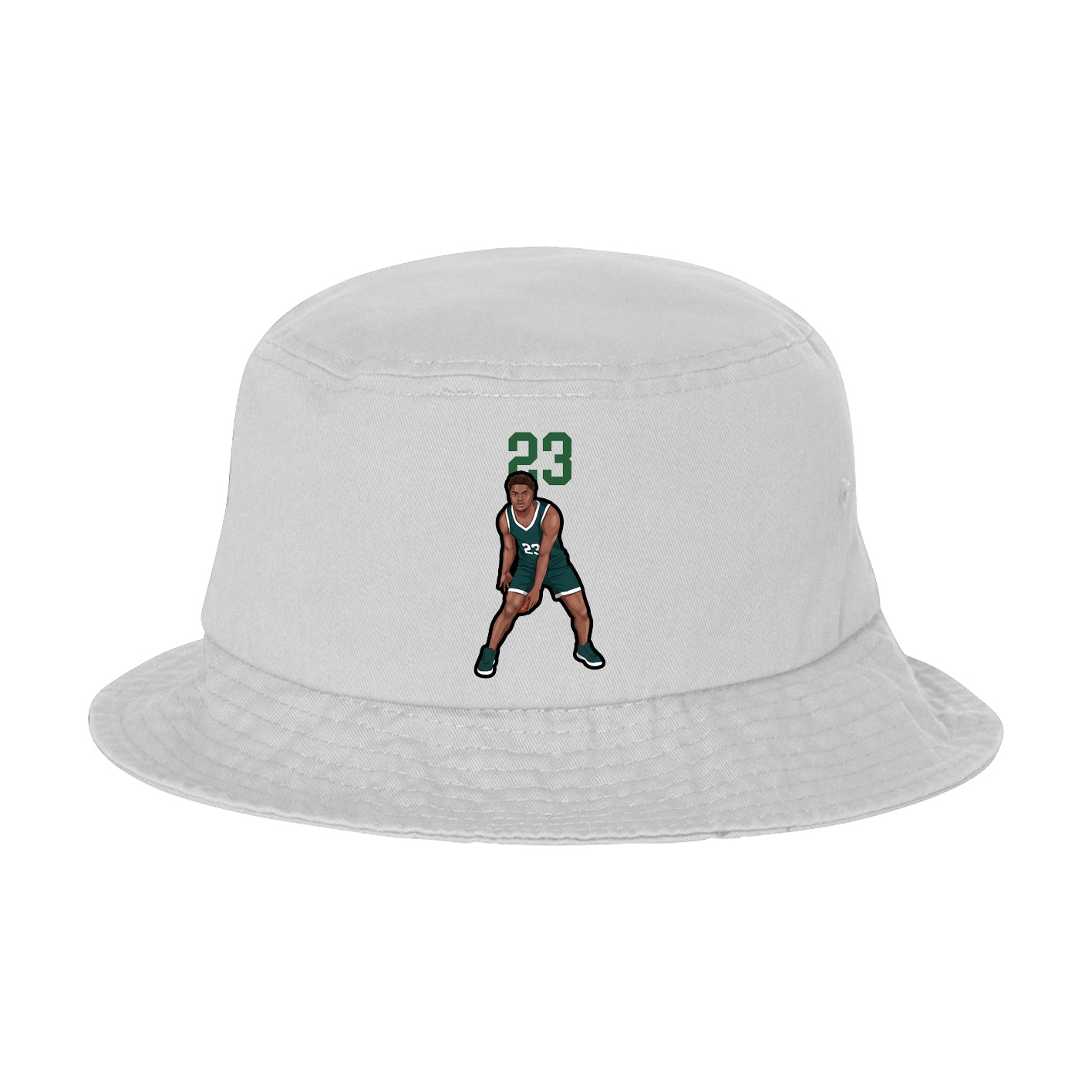 Bucket Cap — Number Top in White