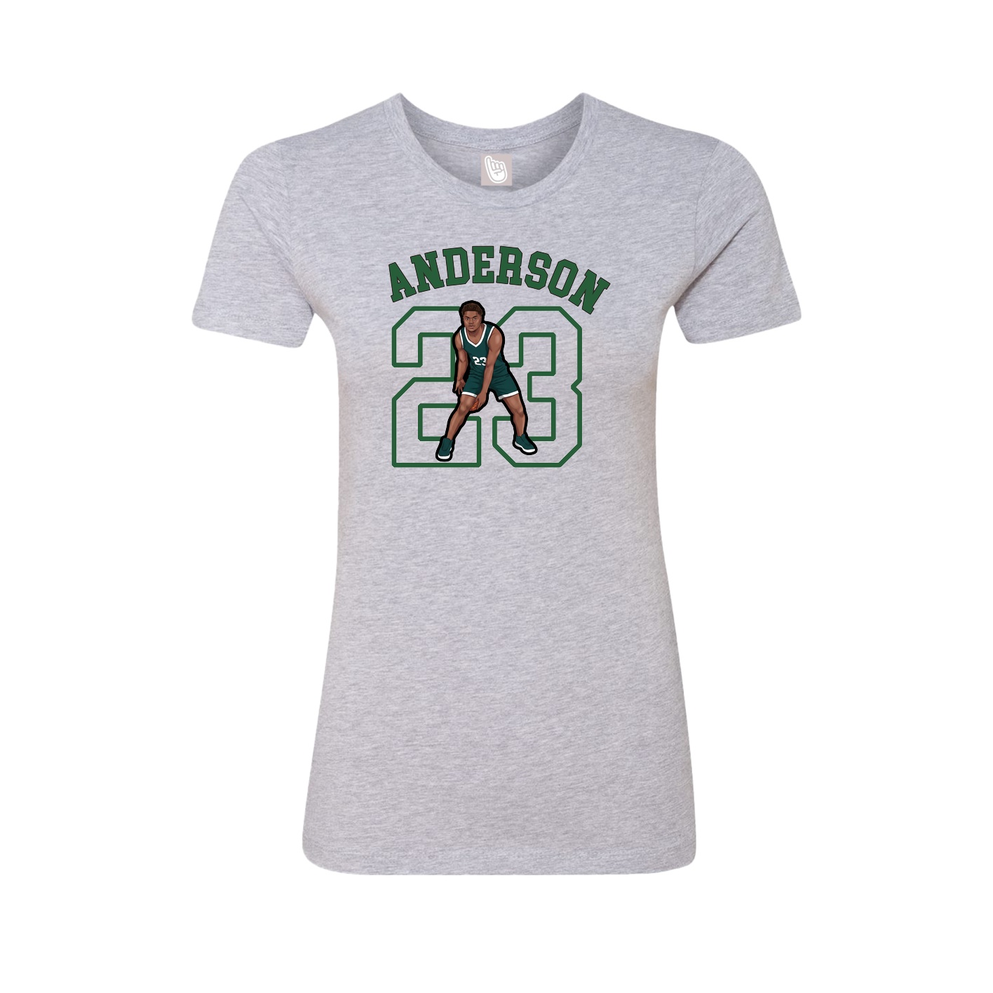 Fitted Women's Tee — Shirsey Arch in Grey