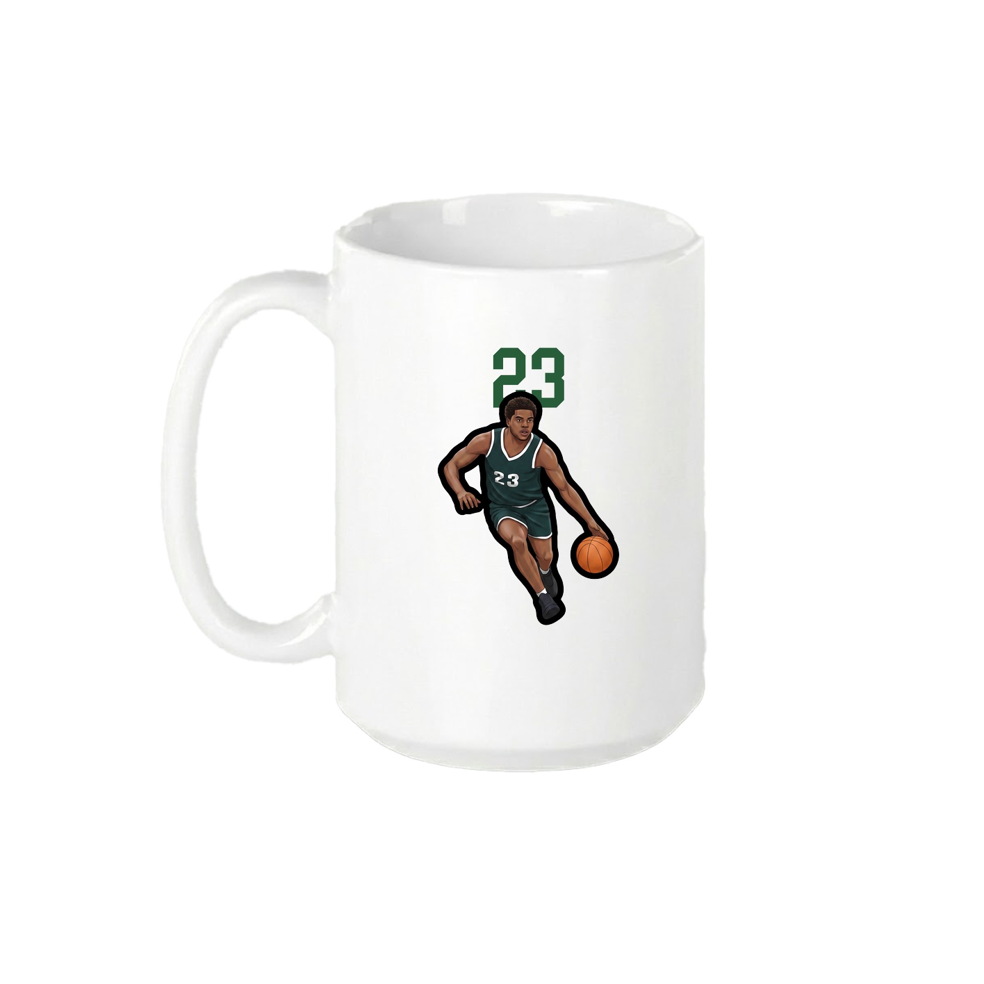 15oz Coffee Mug — Number Top in White