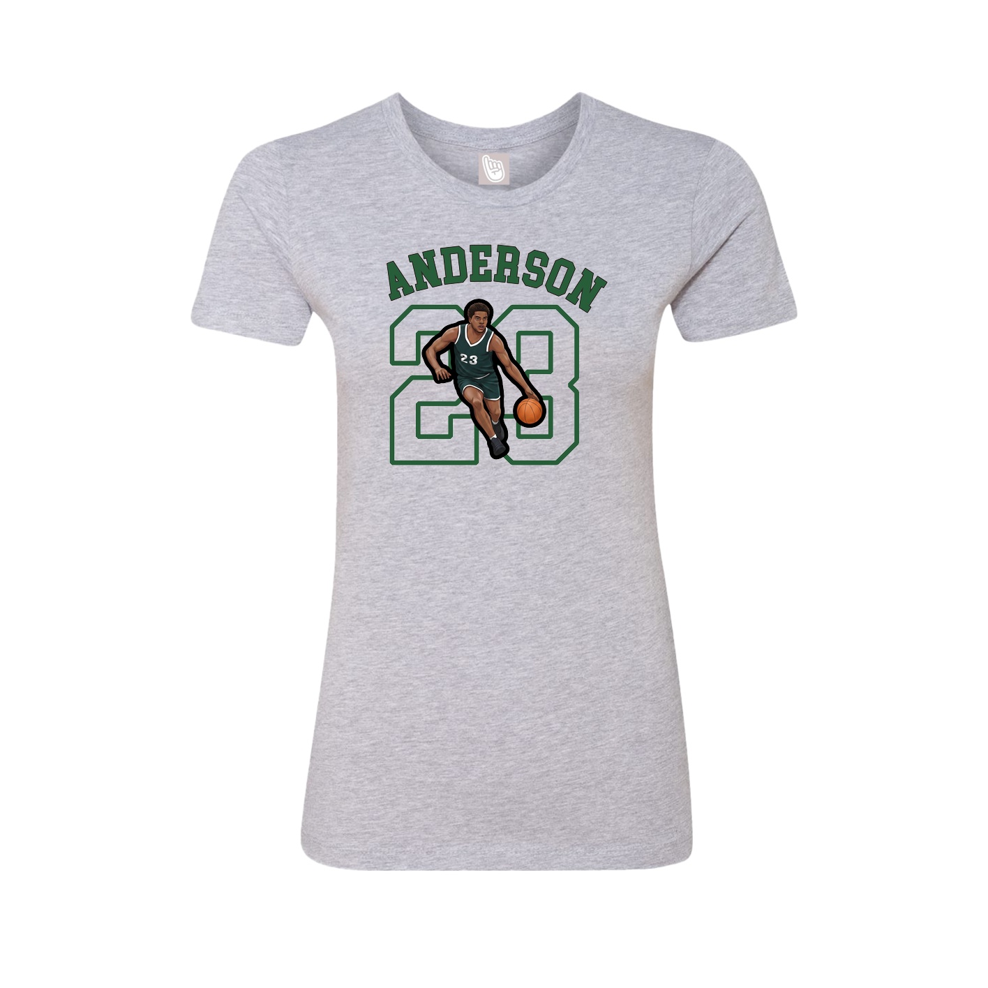 Fitted Women's Tee — Shirsey Arch in Grey