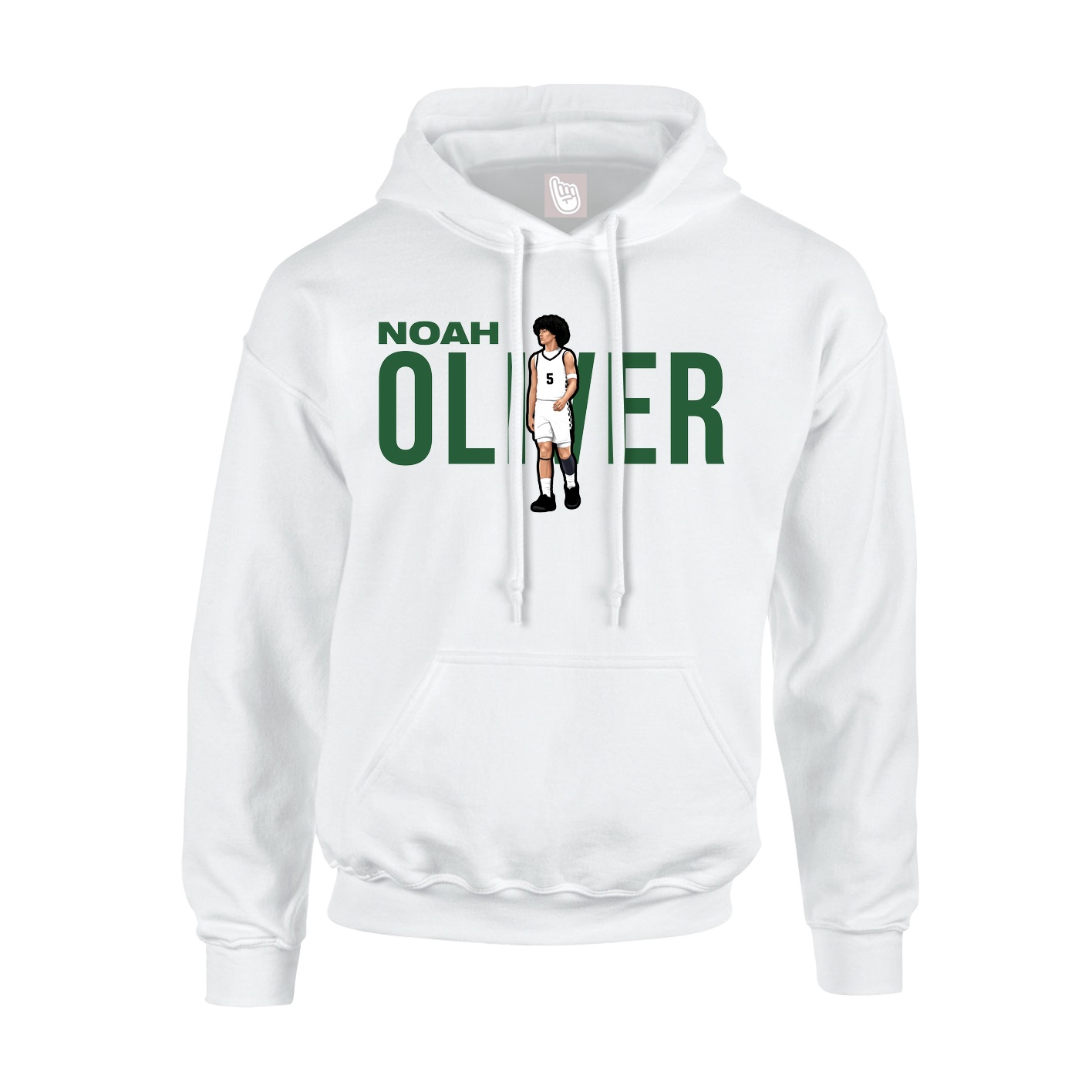 Youth Hoodie — Player Name in White