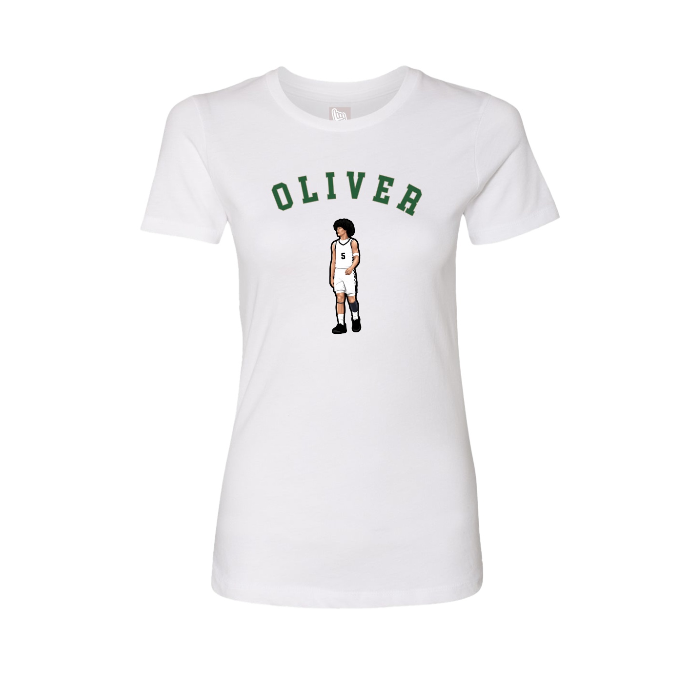 Fitted Women's Tee — Shirsey Arch in White