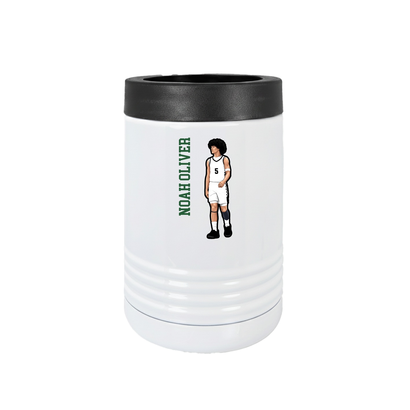 Beverage Holder — Name Vertical in White