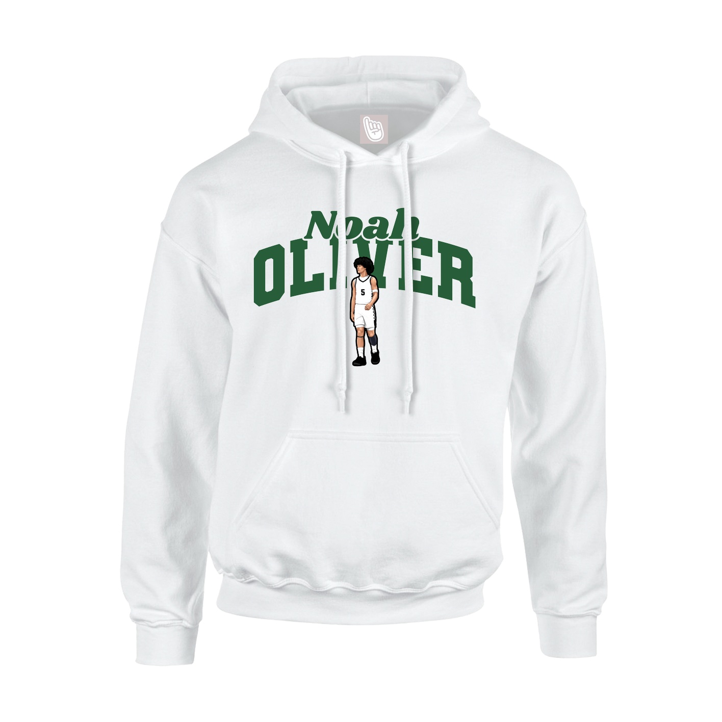 Youth Hoodie — Signature Arch in White
