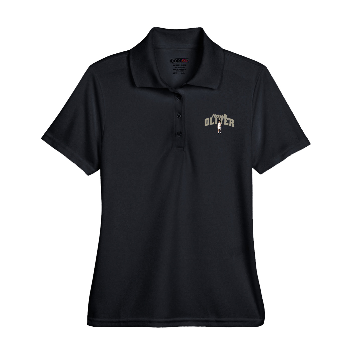 Womens Performance Polo — Signature Arch in Black