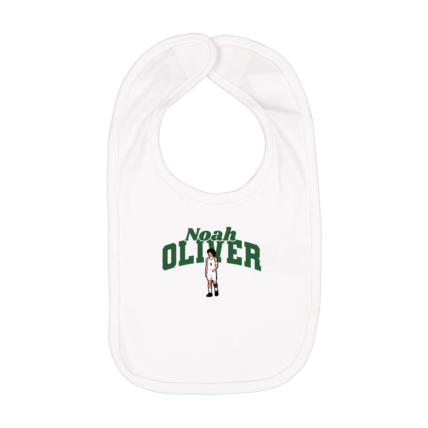 Infant Bib — Signature Arch in White