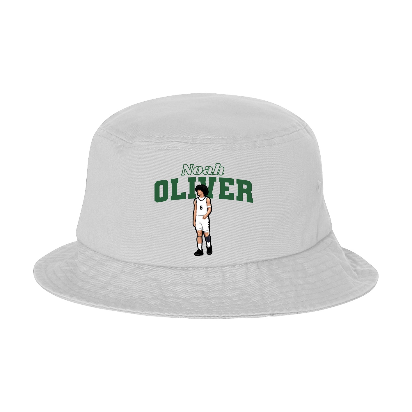 Bucket Cap — Name Arch in White