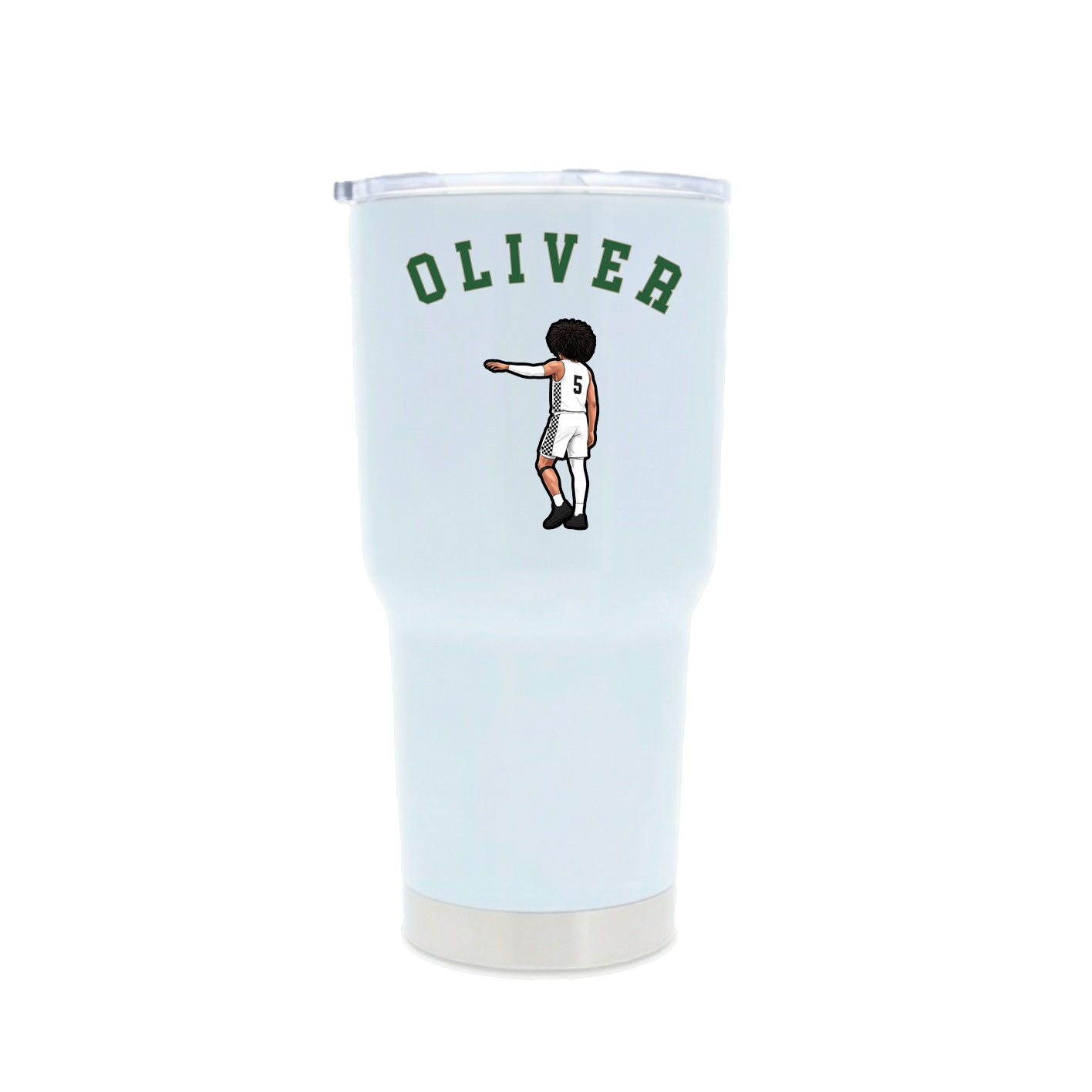 30oz Stainless Steel Tumbler — Shirsey Arch in White