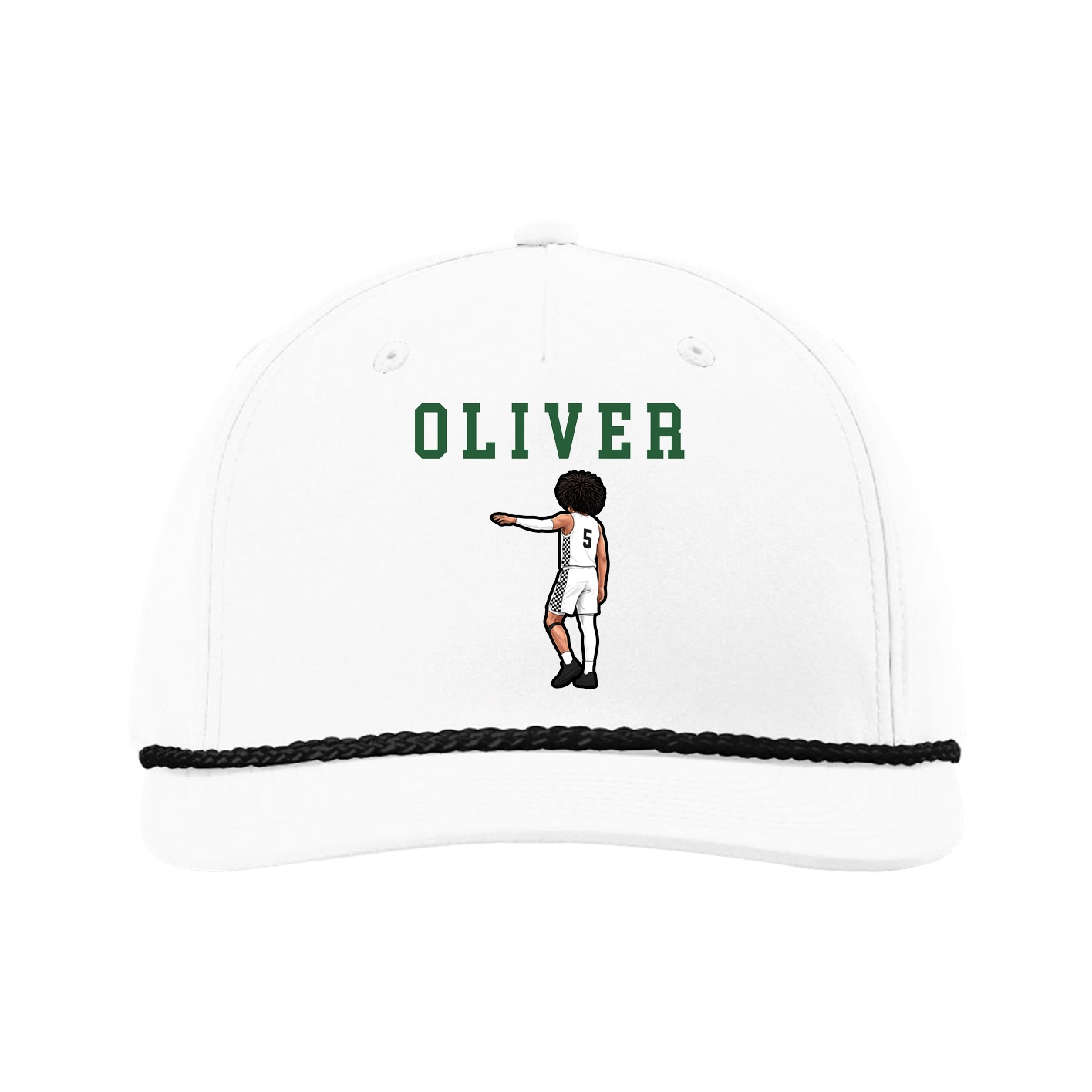 Five-Panel Classic Rope Cap — Shirsey in White