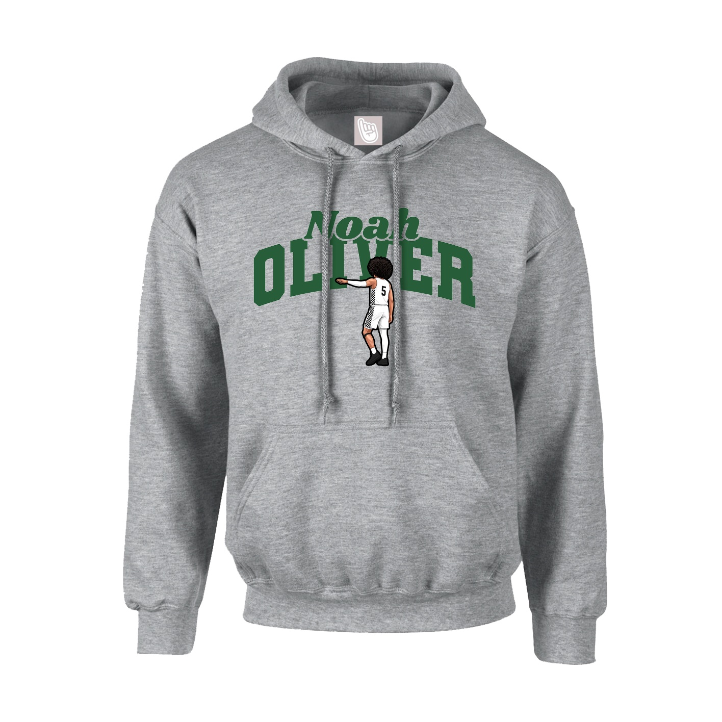 Youth Hoodie — Signature Arch in Grey
