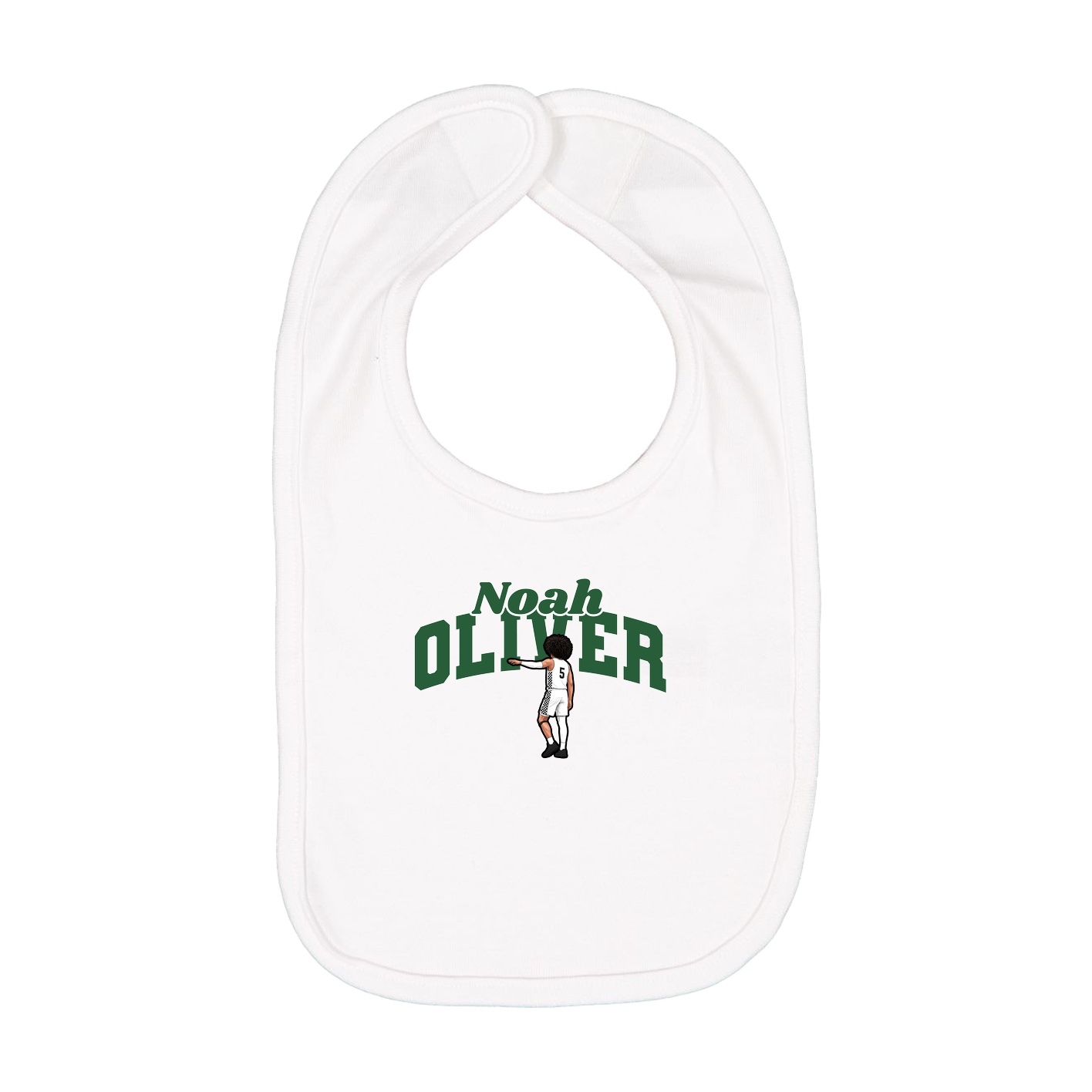 Infant Bib — Signature Arch in White