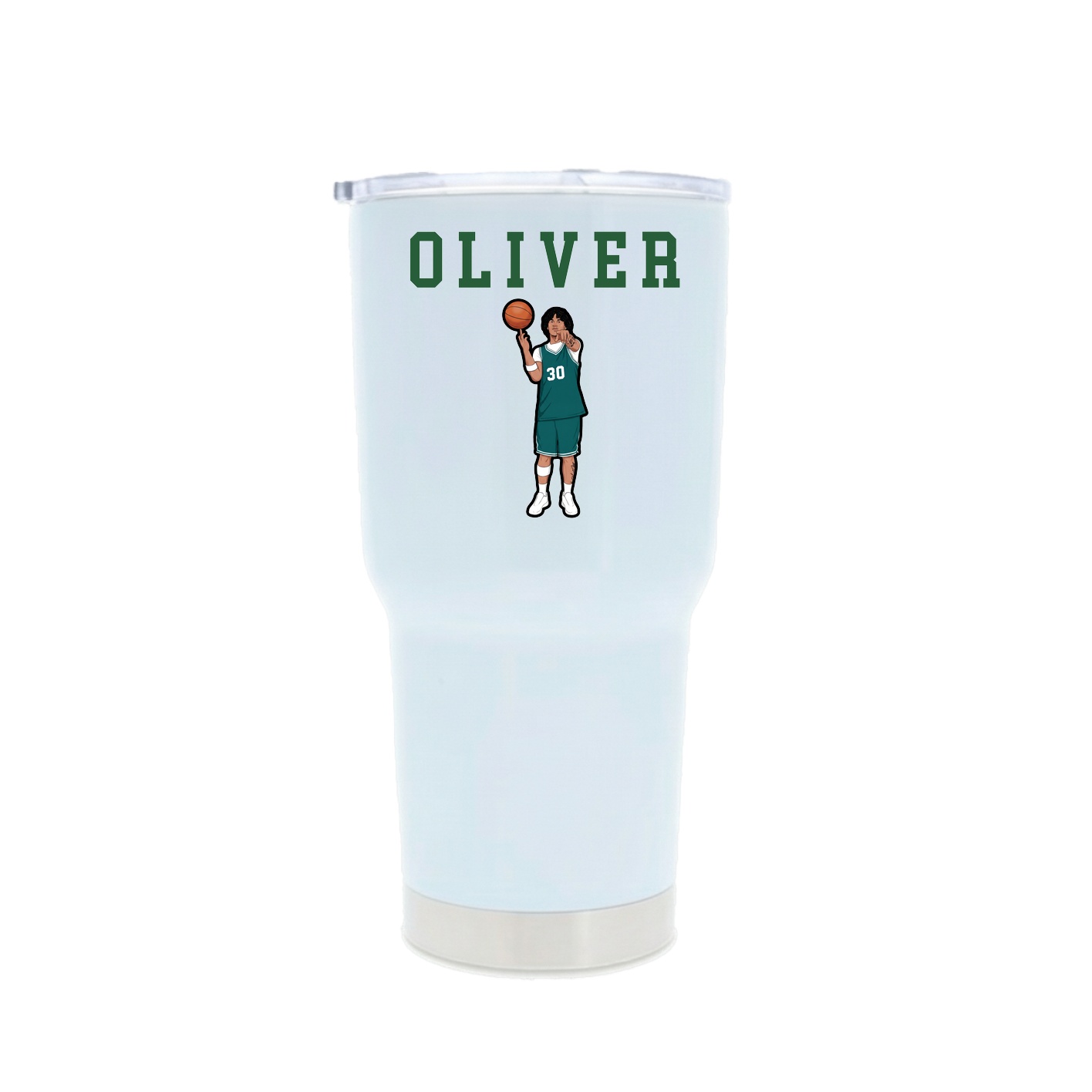 30oz Stainless Steel Tumbler — Shirsey in White