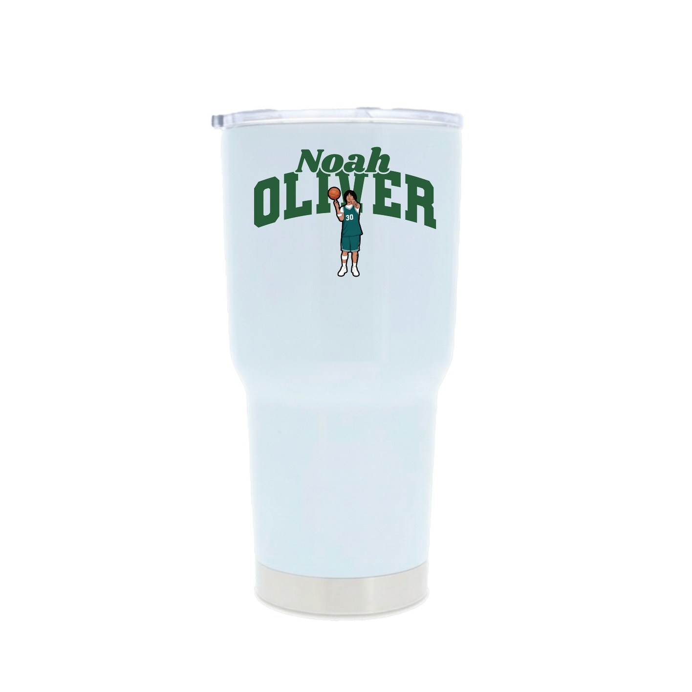 30oz Stainless Steel Tumbler — Signature Arch in White