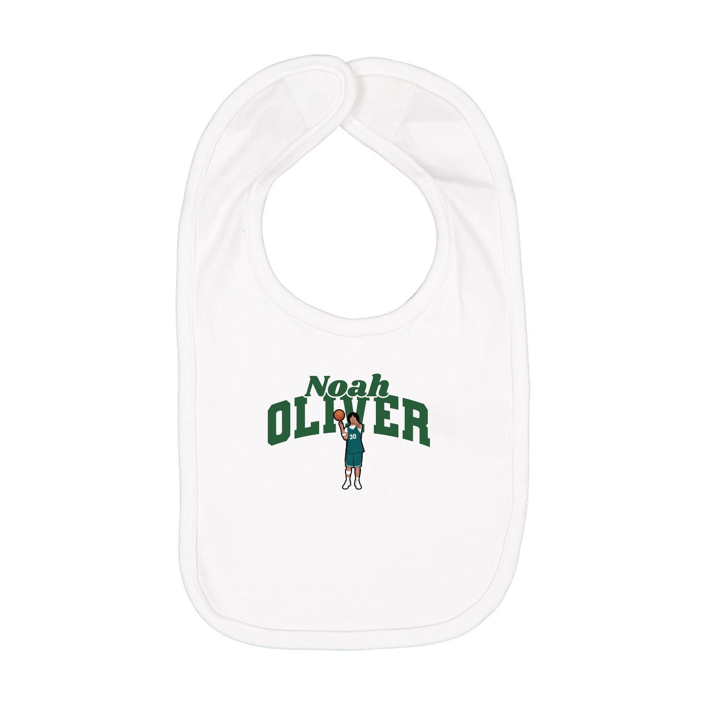 Infant Bib — Signature Arch in White