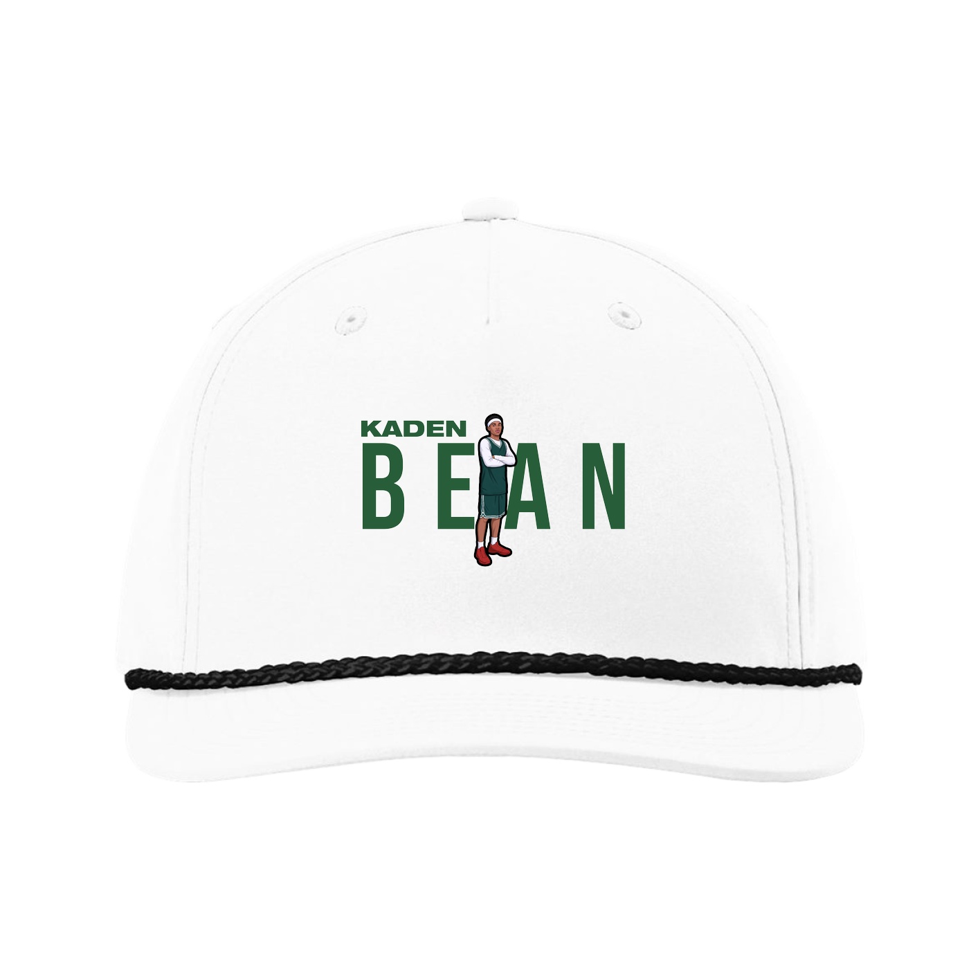 Five-Panel Classic Rope Cap — Player Name in White