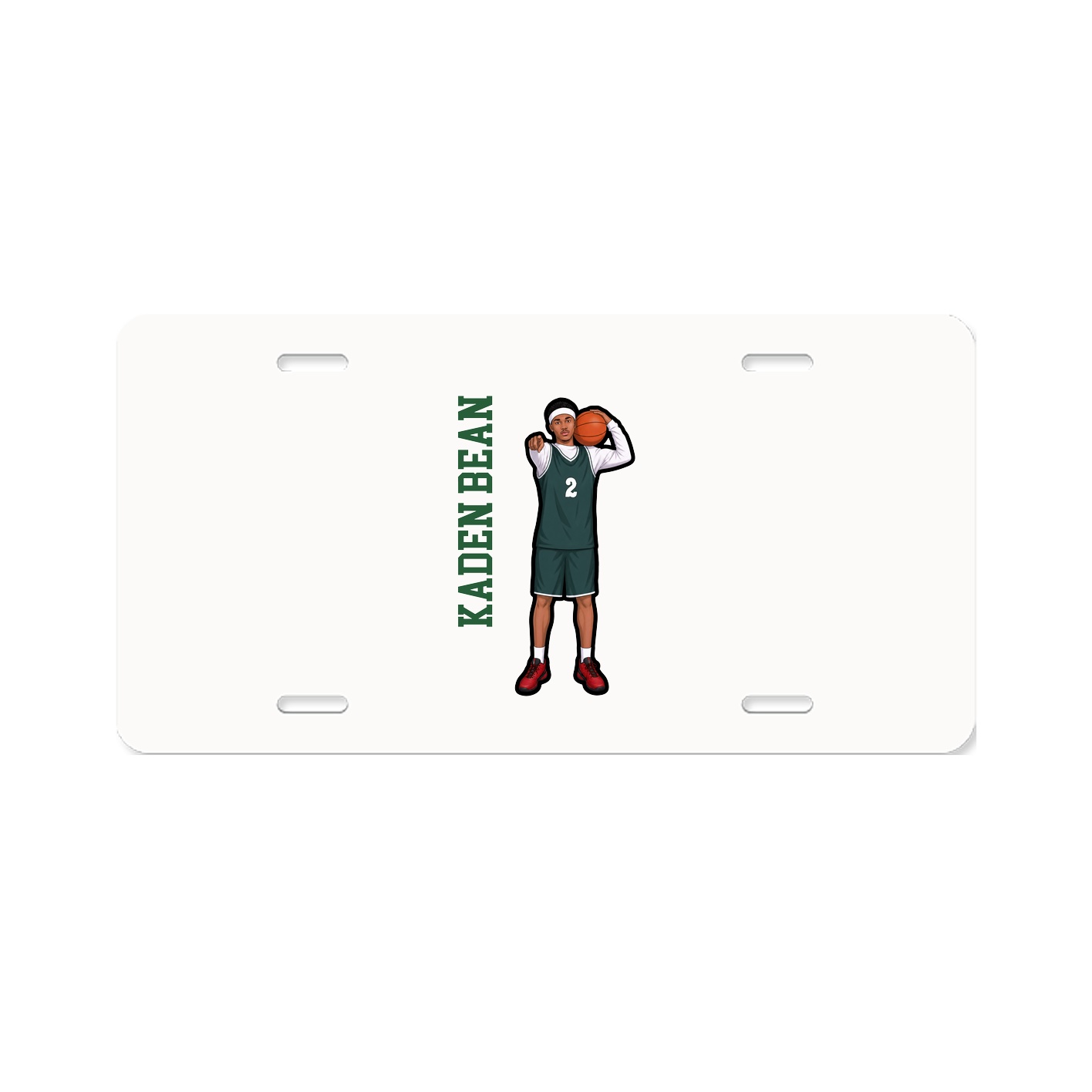 License Plate — Name Vertical in Classic