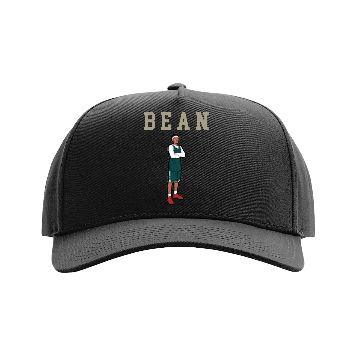 Full Fabric Five-Panel Champ Cap — Shirsey in Black