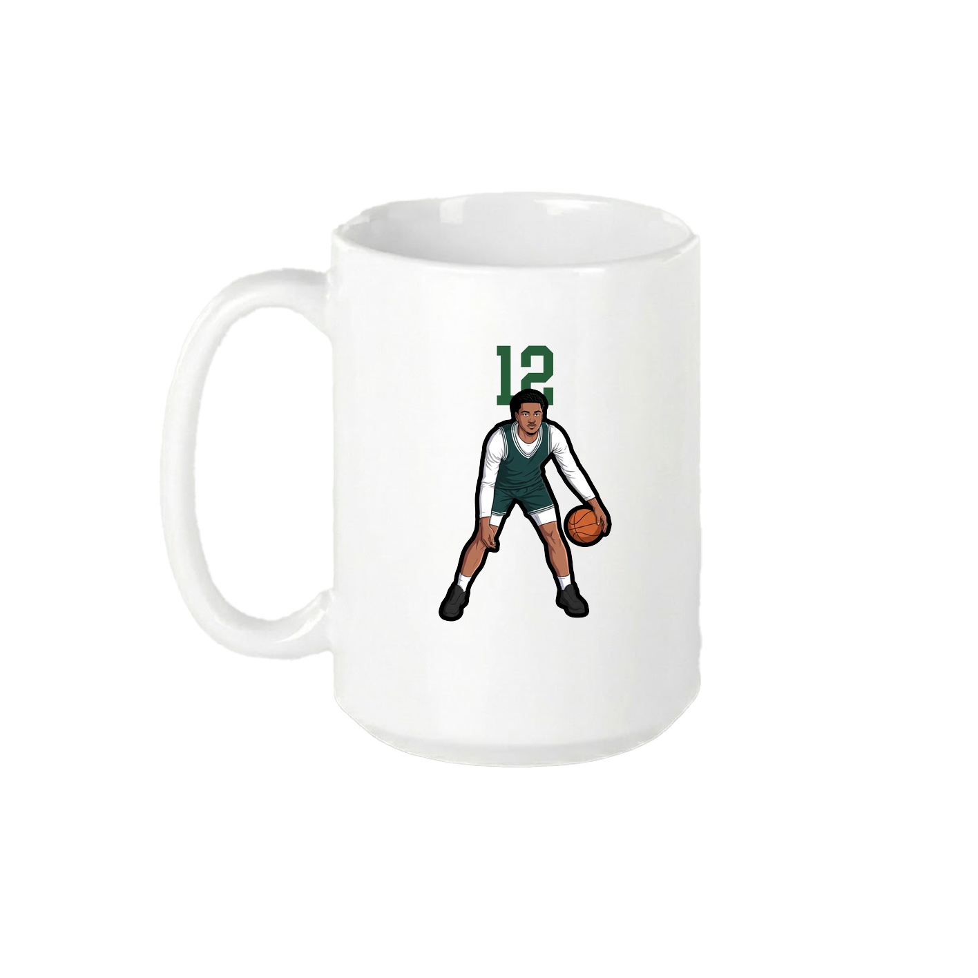 15oz Coffee Mug — Number Top in White