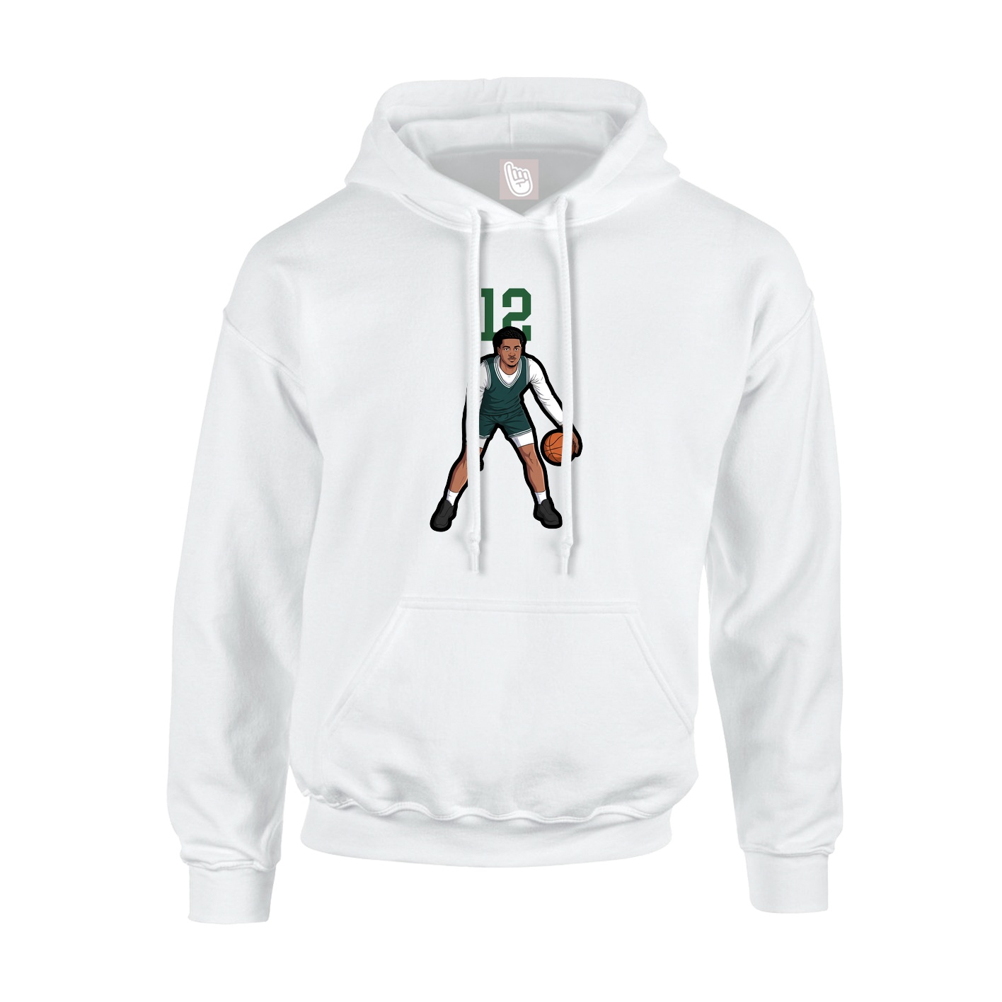 Hoodie — Number Top in White