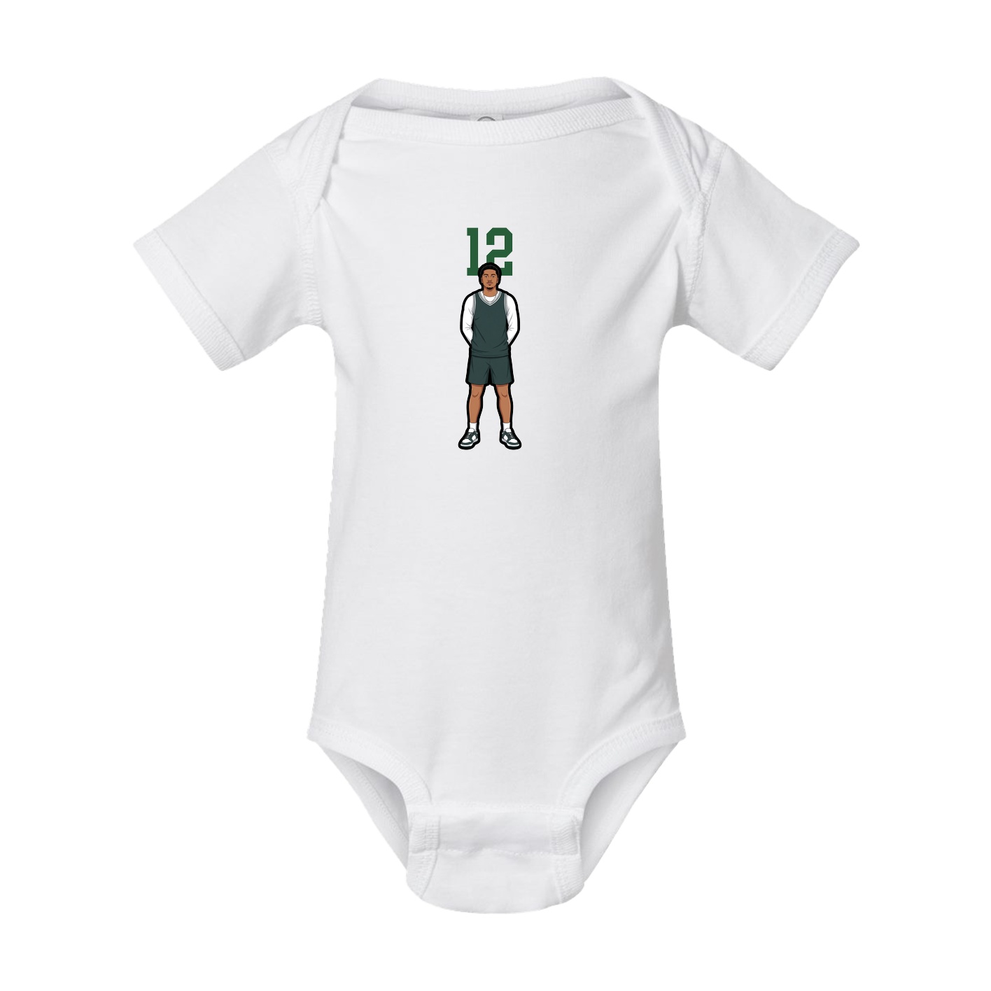Baby Onesie — Number Top in White