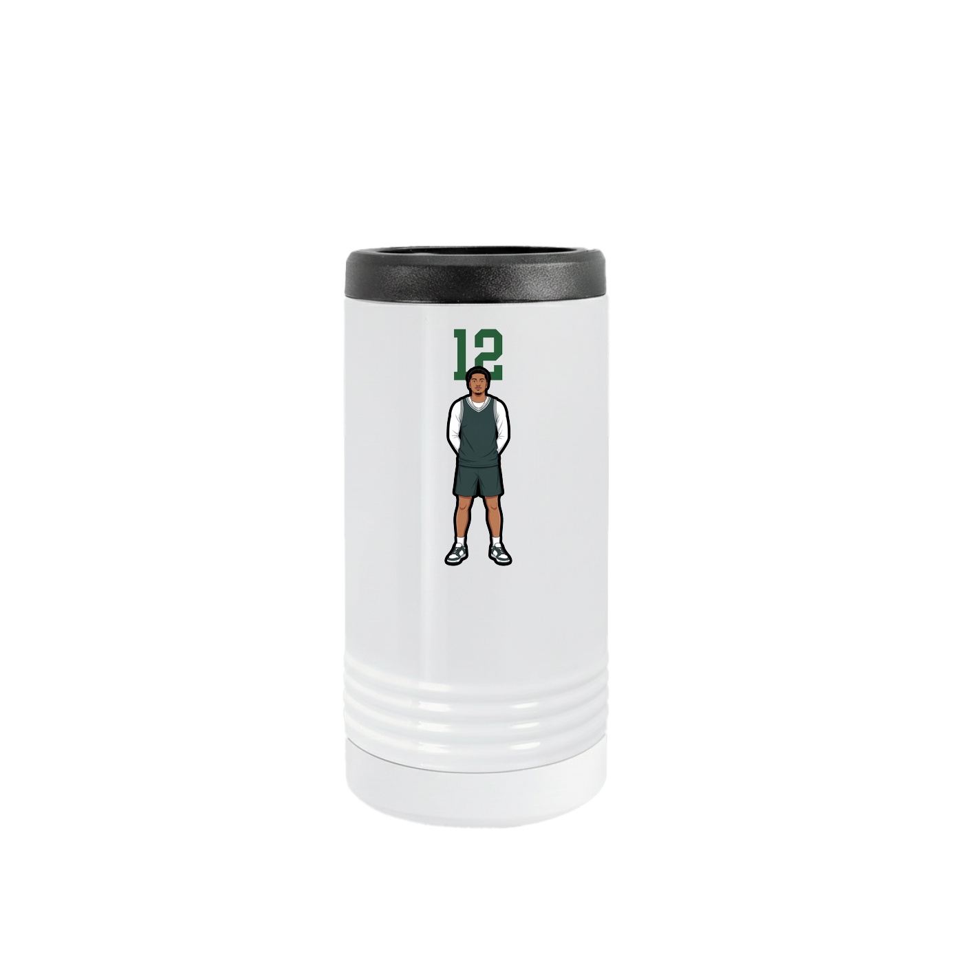 Slim Beverage Holder — Number Top in White