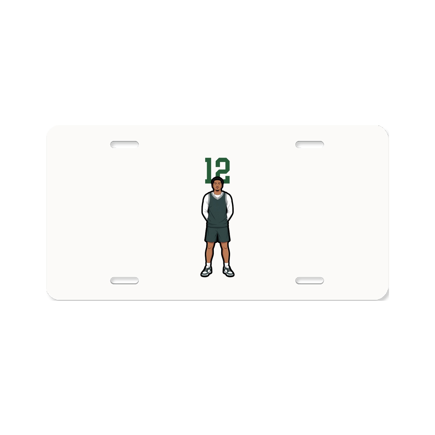 License Plate — Number Top in Classic