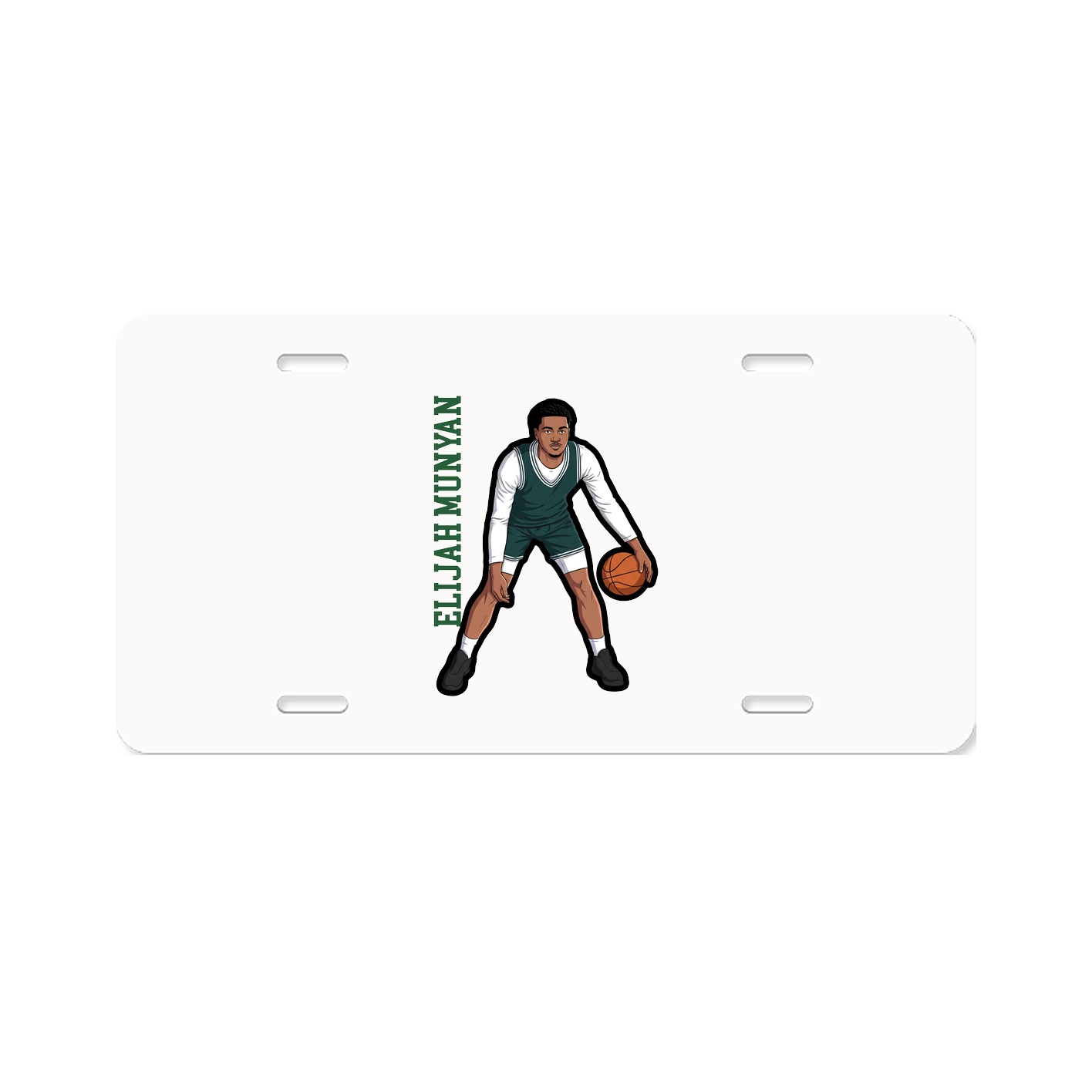 License Plate — Name Vertical in Classic