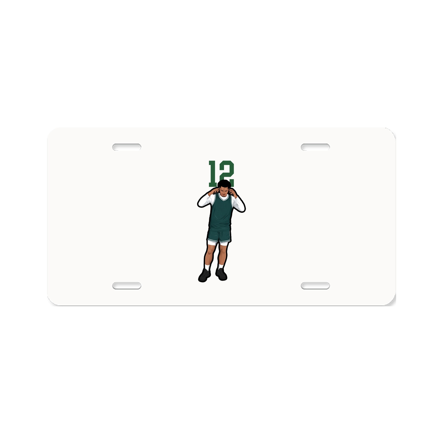 License Plate — Number Top in Classic