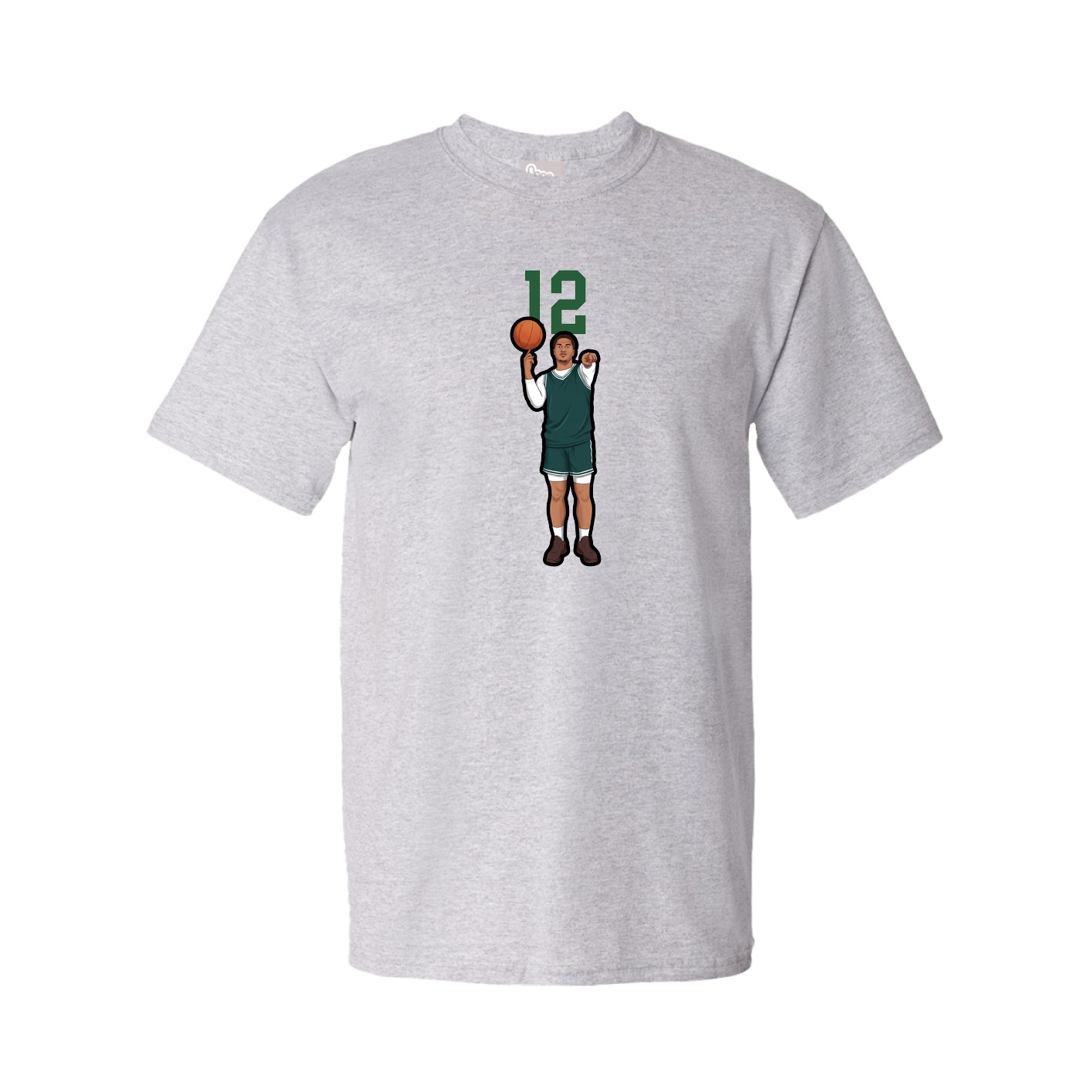 Youth Tee — Number Top in Grey