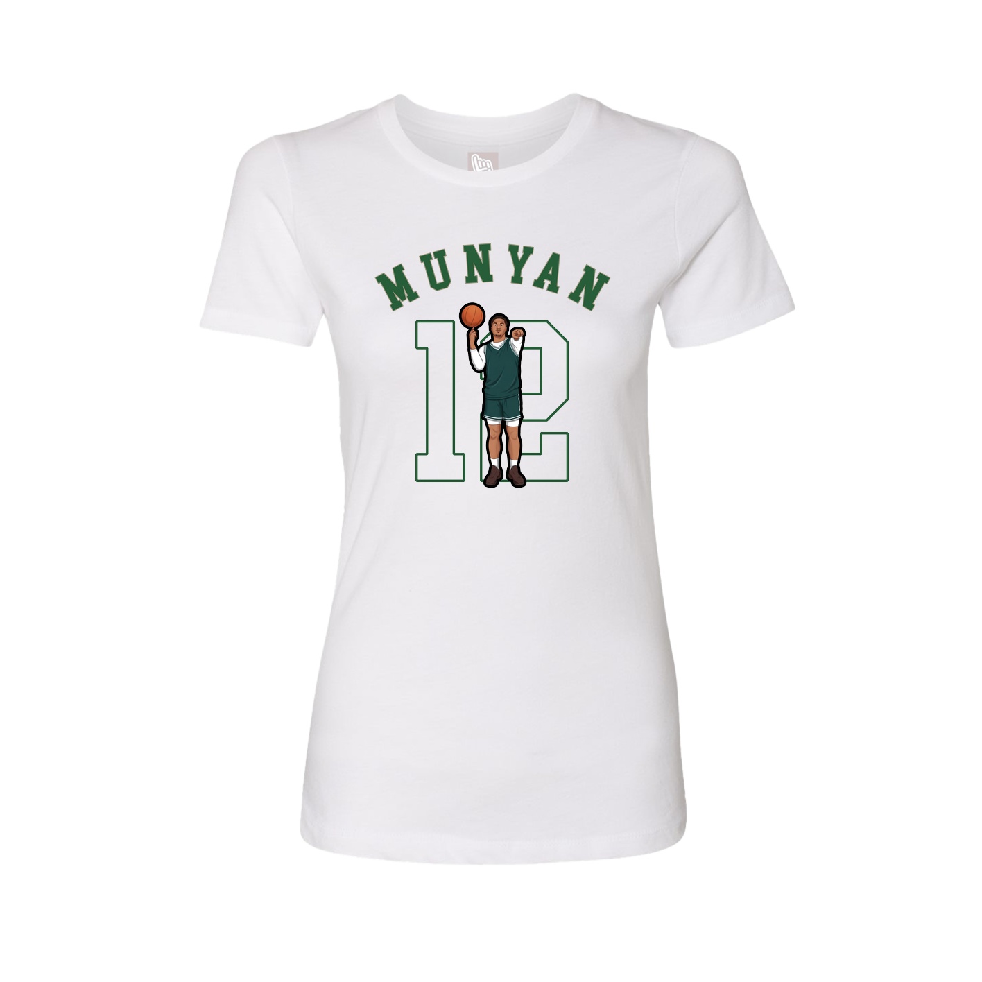 Fitted Women's Tee — Shirsey Arch in White