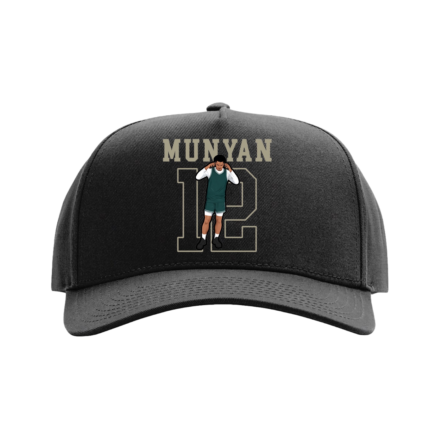 Full Fabric Five-Panel Champ Cap — Shirsey in Black