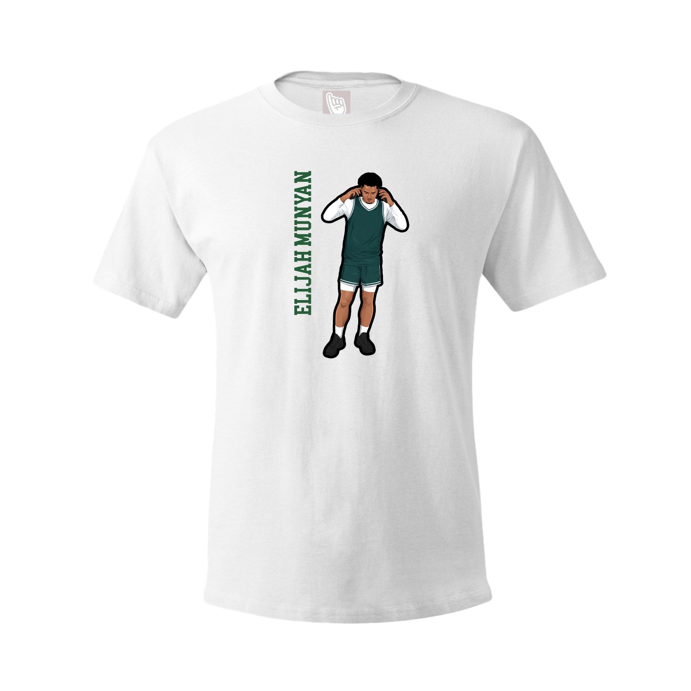 Tee — Name Vertical in White