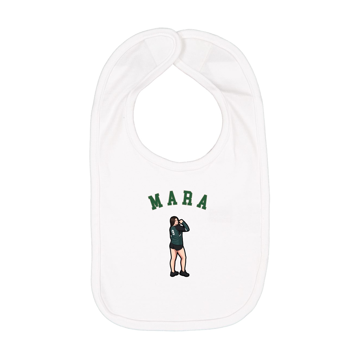 Infant Bib — Shirsey Arch in White
