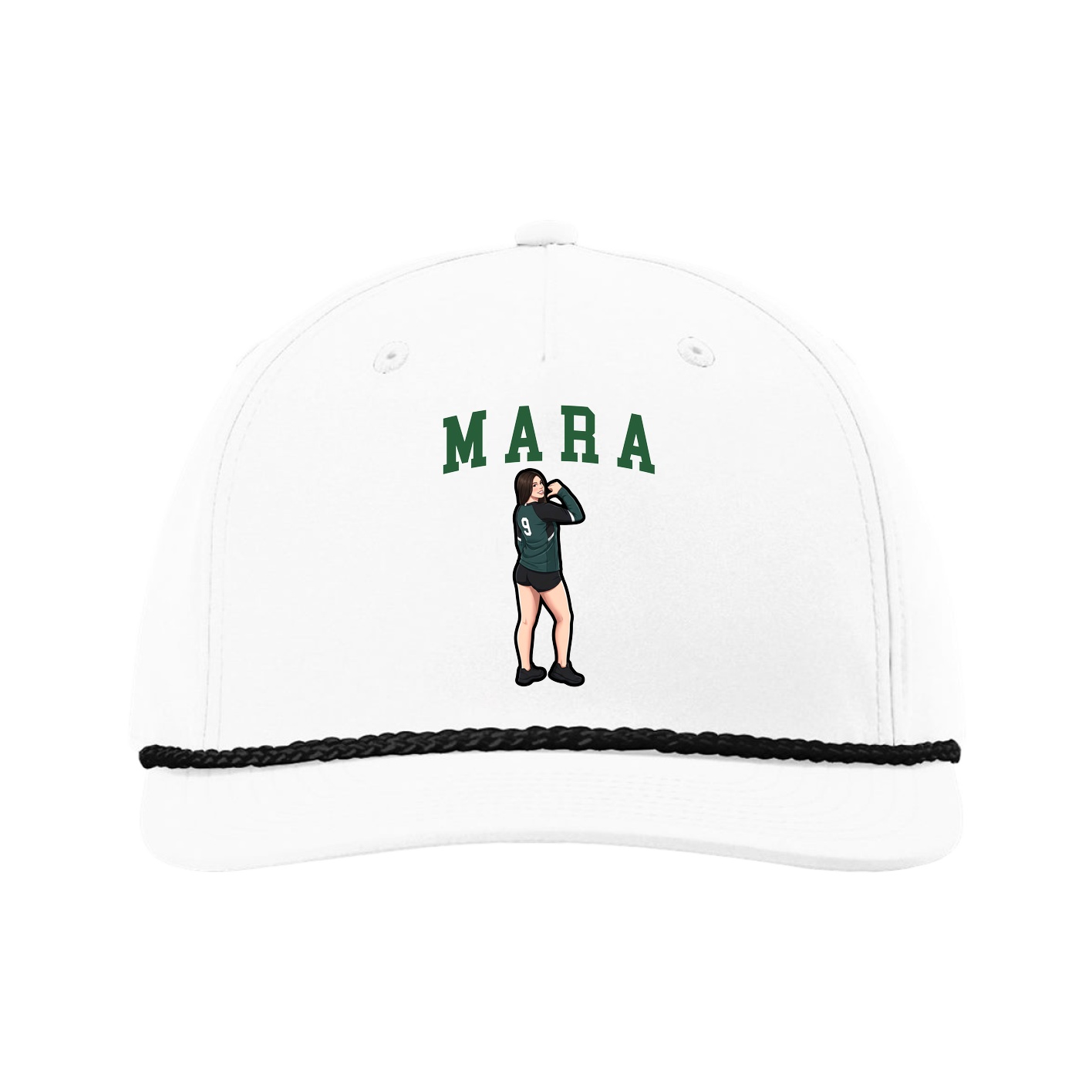 Five-Panel Classic Rope Cap — Shirsey in White