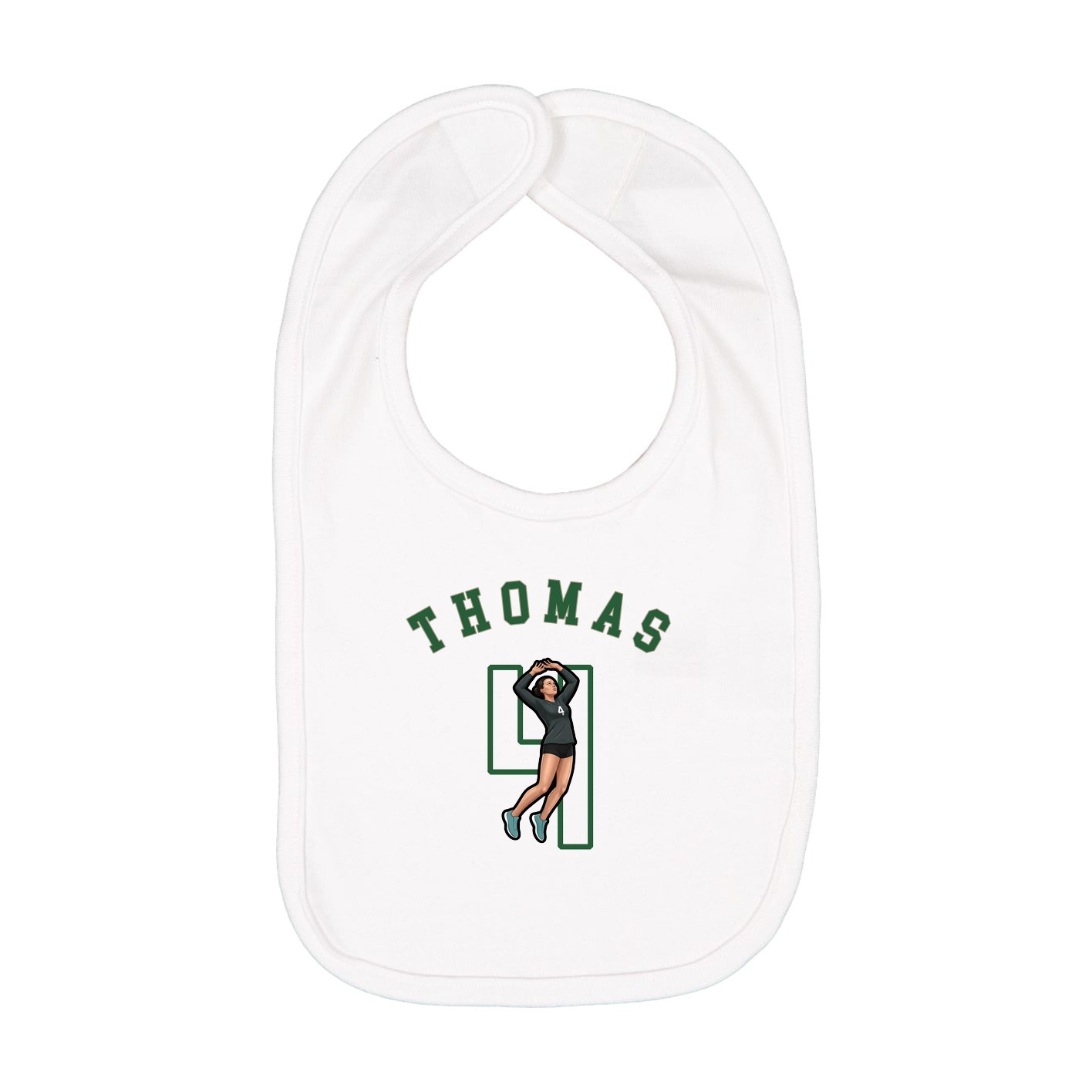Infant Bib — Shirsey Arch in White
