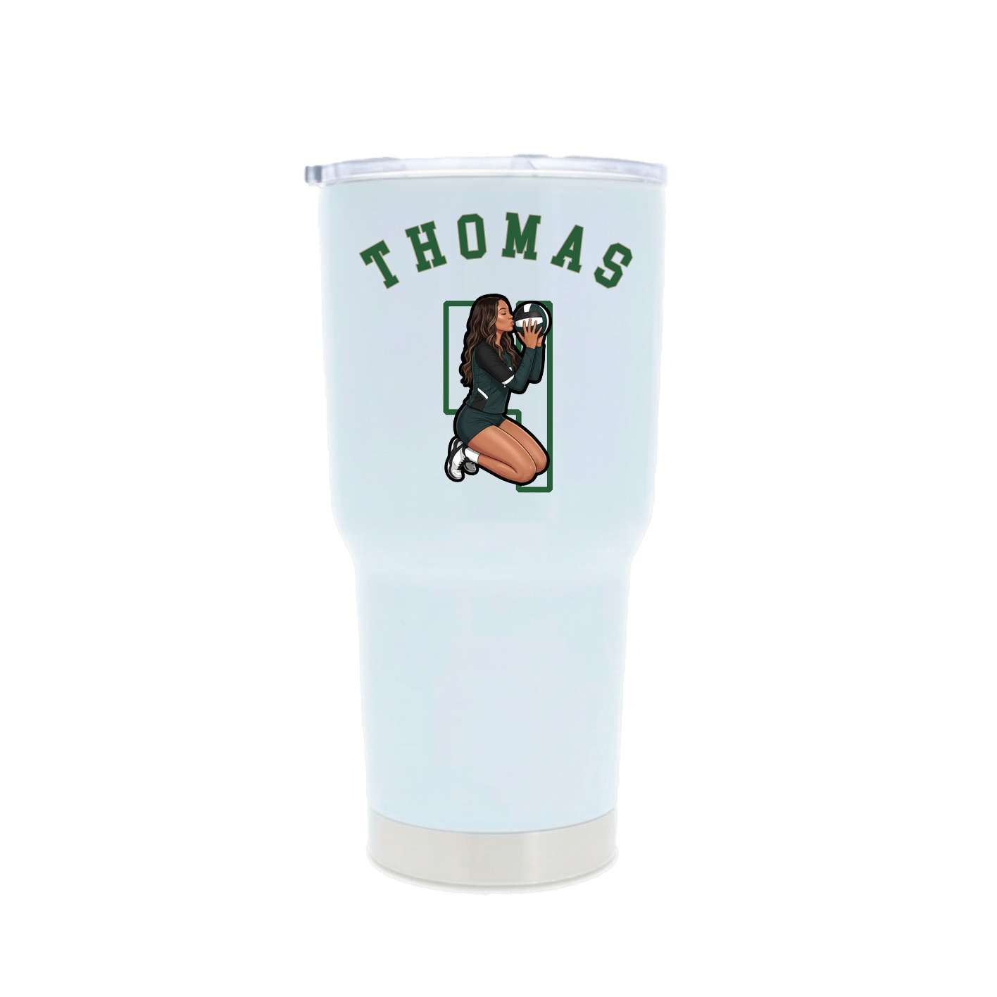 30oz Stainless Steel Tumbler — Shirsey Arch in White
