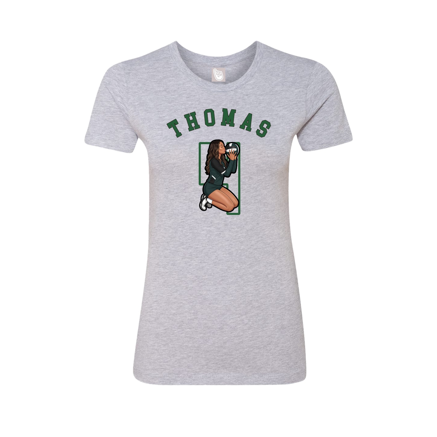 Fitted Women's Tee — Shirsey Arch in Grey
